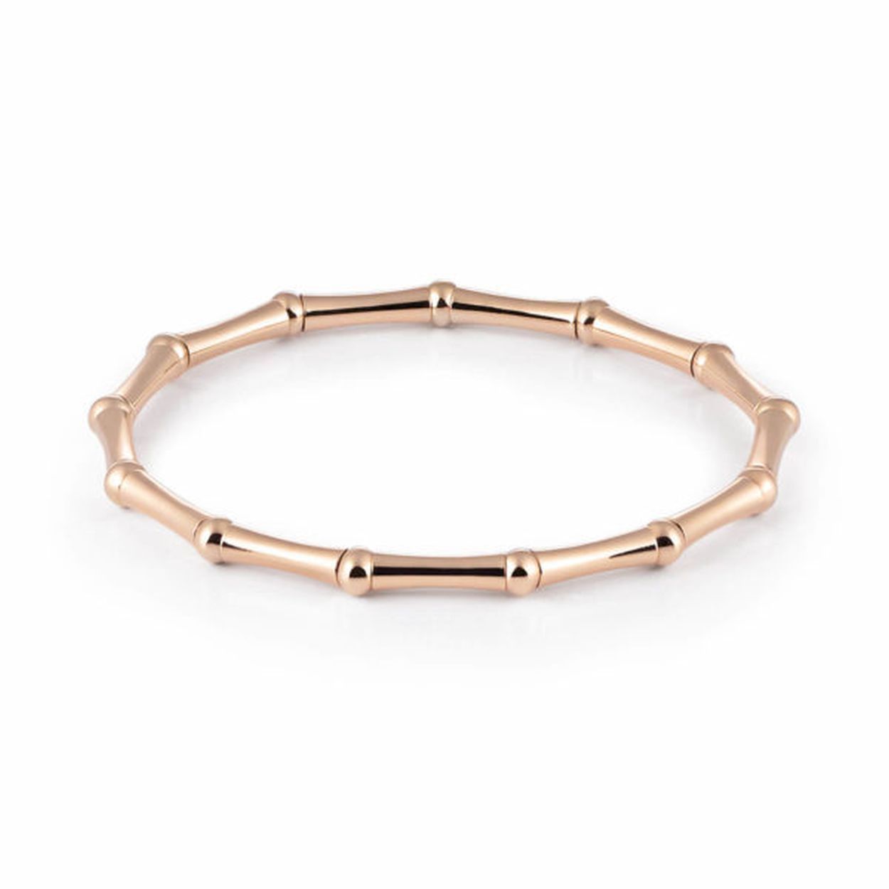 Prachtige 18krt rosegouden armband uit de stretchy collectie van Alcoro.

Simply elegant!
Deze tedere 18krt gouden stretchy armbanden met of zonder diamant kunnen gemakkelijk om de pols worden geschoven.
