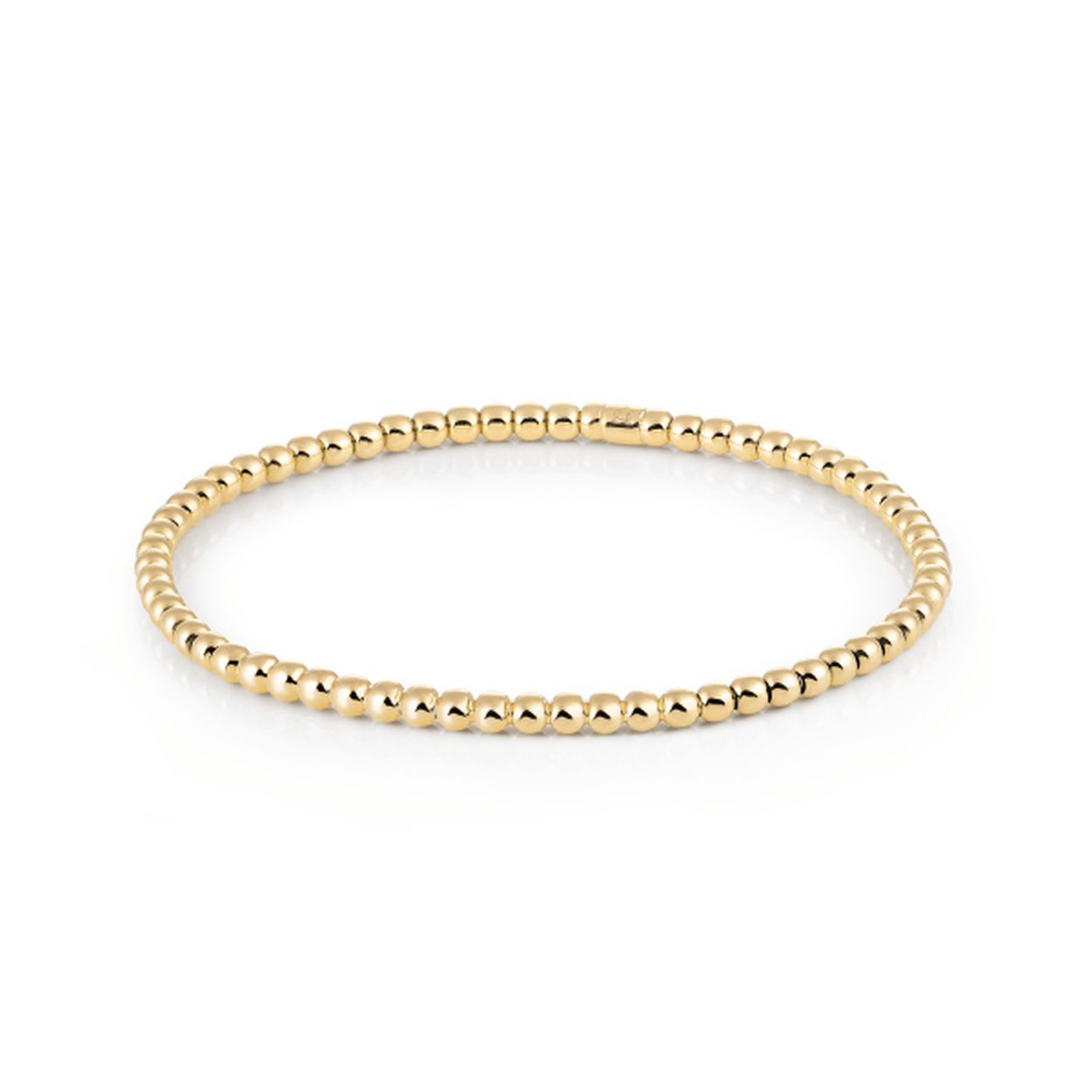 Sierlijke 18krt geelgouden stretchy armband van Al Coro.

Simply elegant!
Deze tedere 18krt gouden stretchy armbanden met of zonder diamant kunnen gemakkelijk om de pols worden geschoven.
