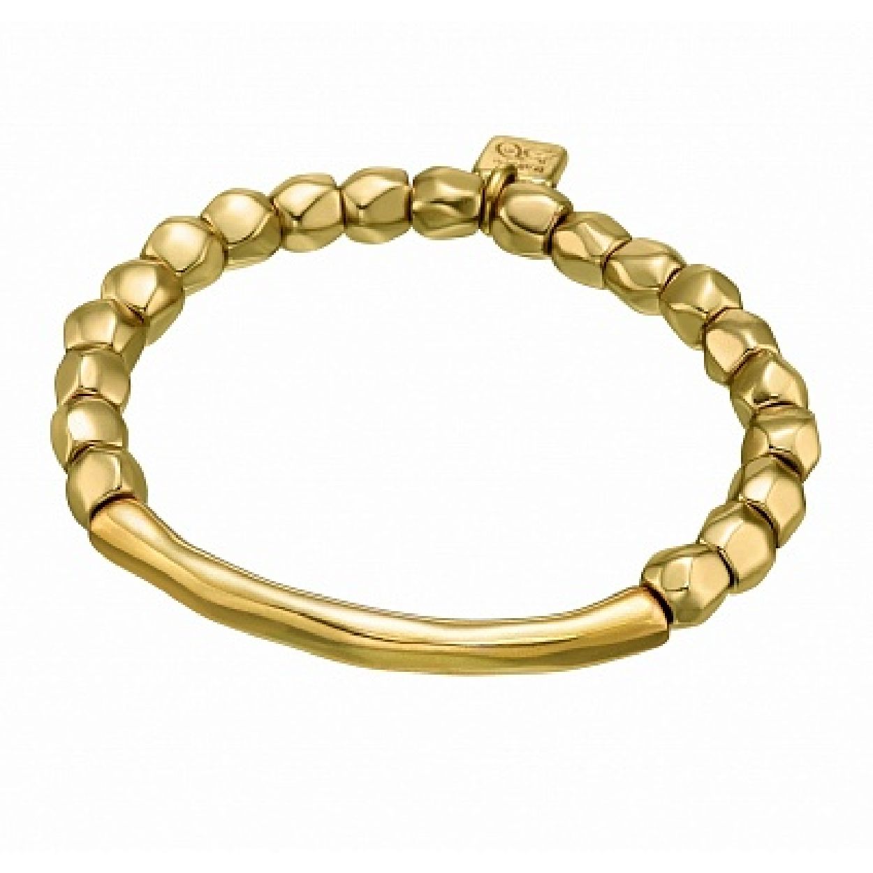 Deze armband is van het merk UNO de 50. De armband is gemaakt van edelmetaal en is goud van kleur.