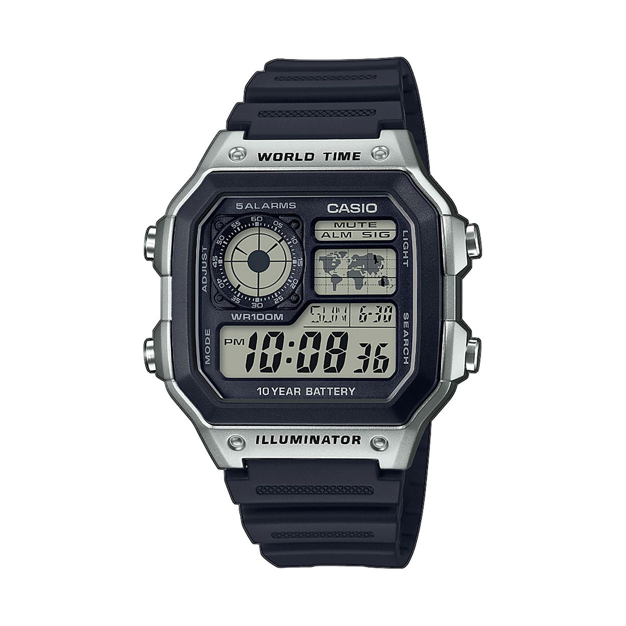 Herenuurwerk van Casio uit de 'Illuminator' collectie
De verdere specificaties kan je terugvinden in de omschrijving