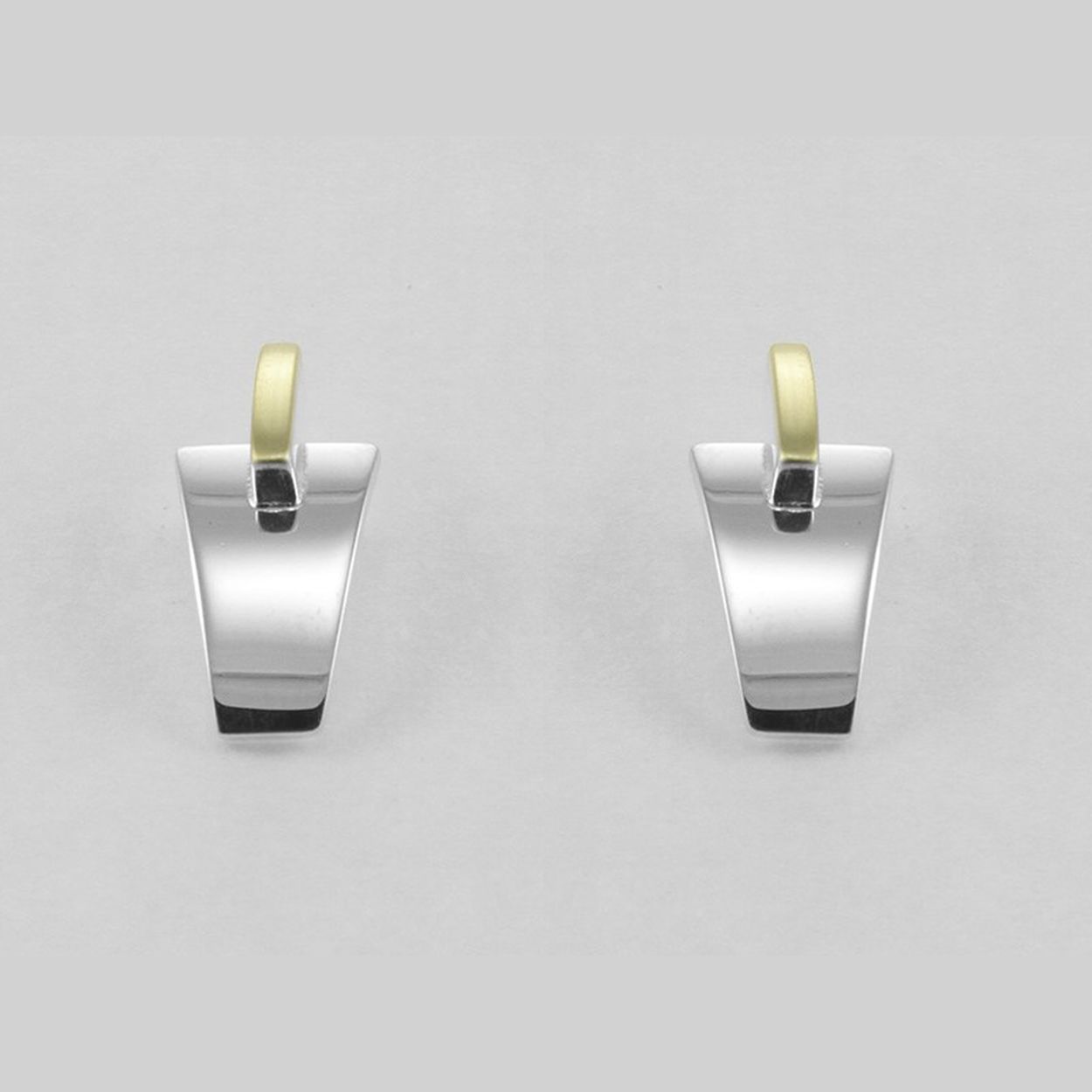 NOL oorknoppen zilver met goud