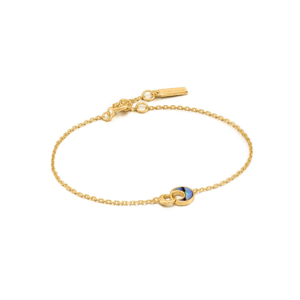 Ania haie zilver goud verguld Tidal Abalone Cresce AHB027-03G