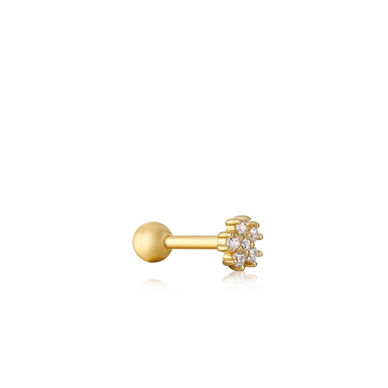 Deze 14K gold plated Sparkle Flower Barbell Single Earring uit de Ear Edit-collectie van Ania Haie is een mooie toevoeging aan je sieradencollectie! De piercing heeft de vorm van een bloem en is gezet met sprankelende zirkonia’s. Combineer de sieraden uit deze collectie met elkaar voor een complete look. De piercing kan gedragen worden als oorbel op meerdere plekken in het oor.

Deze oorpiercing wordt per stuk verkocht.