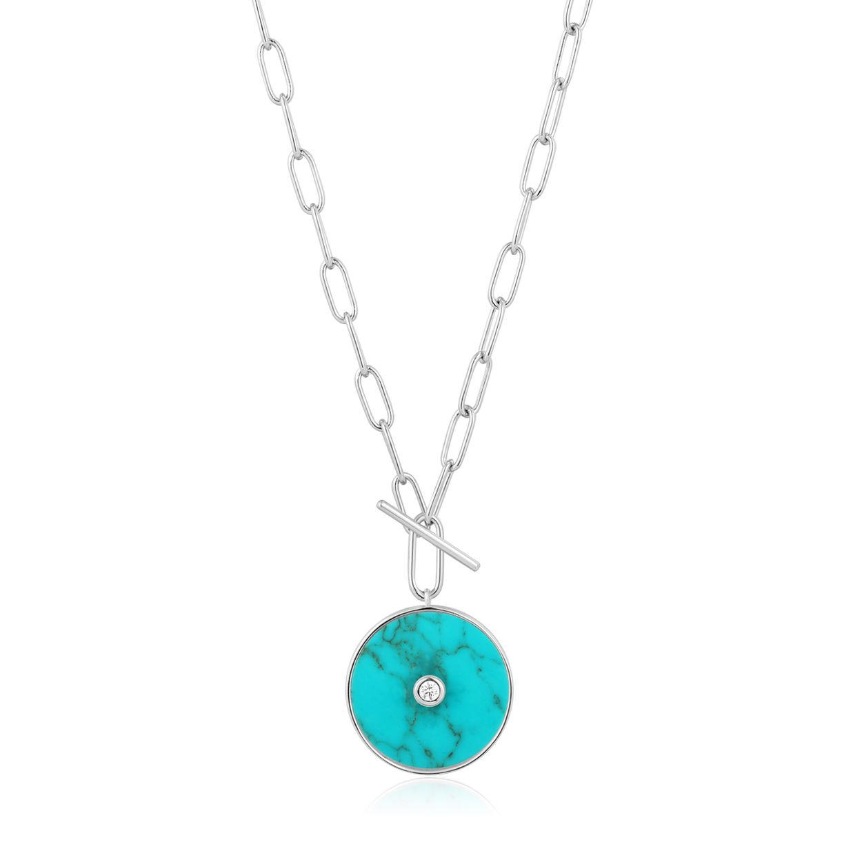 TURQUOISE T-BAR NECKLACE
Dit Ania Haie collier uit de serie Hidden Gem is 925 zilver gerhodineerd. De Hidden Gem serie omarmt de natuur met de turquoise en parelmoeren elementen!

HET MERK
Ania Haie is een trendy london-based sieradenmerk. De sieraden zijn allemaal 925 zilver gerodineerd, 14kt gold plated of 14kt rosegold plated. De sieraden zijn perfect om te combineren, maar opvallend genoeg om op zichzelf te dragen. 

SPECIFICATIES
- Turquoise T-bar Necklace
- Collier
- 925 zilver gerhodineerd
- 51 - 56cm
- AH N022-04H