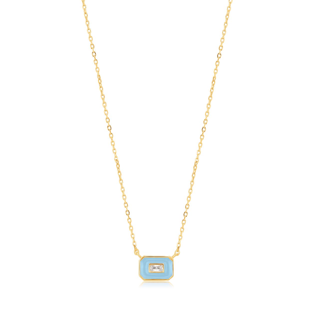Deze�collier�is�van het merk Ania Haie. Het is een damessieraad gemaakt van zilver. Het�sieraad is goud van kleur.
De verdere specificaties van�de�collier zijn als volgt:
Product lengte (mm): 480
Steensoort: Zirkonia
Steen kleur: Transparant
Diameter (mm): 