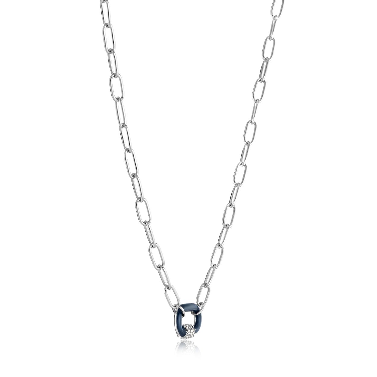 Ania Haie zilveren collier AHN031-01H Blue Enamel 