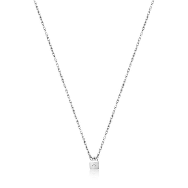 Ania haie zilver Silver Padlock Necklace AHN032-02H