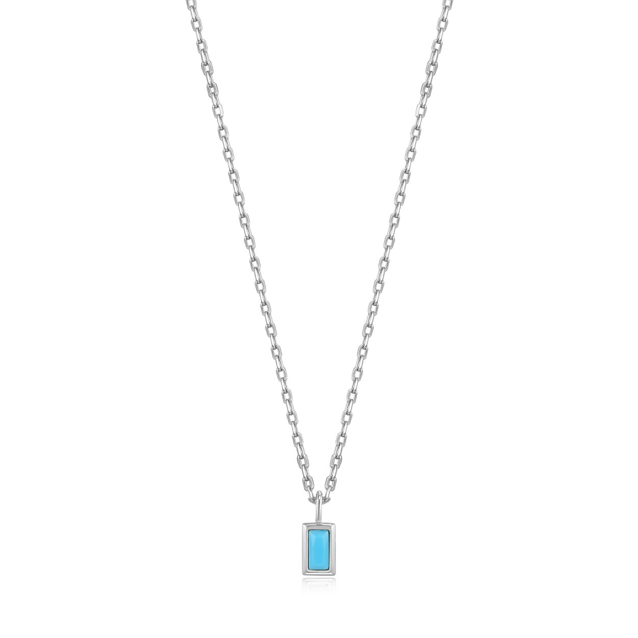 Een klassieke ketting mag niet in je sieradencollectie ontbreken! Deze 925 sterling zilveren Turquoise Drop Pendant Necklace uit de Into the Blue-collectie van Ania Haie wordt gecombineerd met een prachtige turkoois steen. Dit is de perfecte kleur voor het nieuwe seizoen. Combineer hem eenvoudig of met bijpassende kettingen voor een moderne look. 

HET MERK
Ge�nspireerd door de laatste fashion trends is Ania Haie het toonaangevende sieradenmerk voor hoogkwalitatieve maar ook betaalbare zilveren sieraden. zonder op de kwaliteit in te leveren. Iedere collectie is gebaseerd op de laatste catwalktrends. waardoor Ania Haie snel tot h�t sieradenmerk voor stijlbewuste consumenten is verkozen. Elk sieraad wordt ontworpen om te combineren met andere sieraden waardoor je je eigen look kunt cre�ren. Maar ook zijn Ania Haie sieraden opvallend genoeg om op zichzelf te dragen. Sieraden uit de Ania Haie collectie zijn altijd gemaakt van 925 zilver met een finish van rhodium of van 14kt goud.

SPECIFICATIES
- Turquoise Drop Pendant Necklace
- Ketting
- 925 zilver gerhodineerd
- Lengte verstelbaar: 43 - 48cm
- AH N033-01H