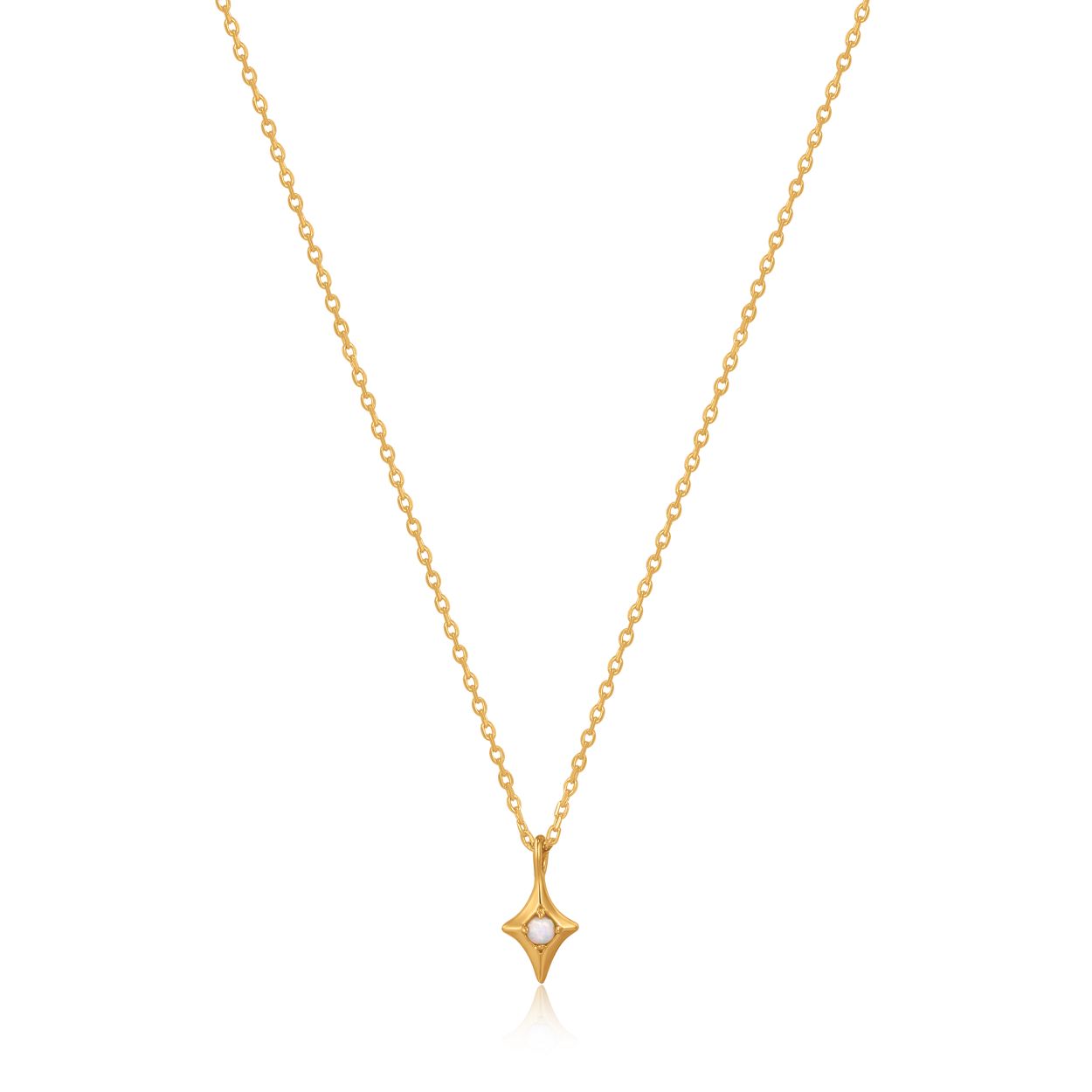 N034-01G Ania Haie Collier Rising Star | 43 cm | zilver verguld