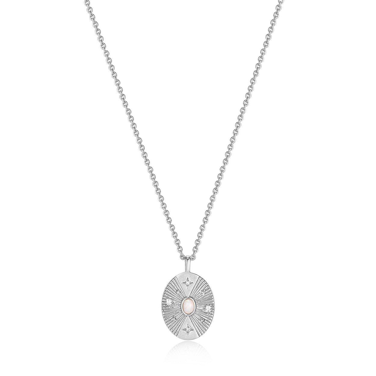 Silver Scattered Stars Kyoto Opal Disc Necklace
Deze 925 sterling zilveren Scattered Stars Kyoto Opal Disc Necklace wil je elke dag dragen! De ketting bestaat uit een prachtige Kyoto steen in combinatie met zirkonia's en is hierdoor een echte eyecatcher. Mooi bij een alledaagse sieradenlook of als gelaagde ketting om een statement te maken. 

HET MERK
Ge�nspireerd door de laatste fashion trends is Ania Haie het toonaangevende sieradenmerk voor hoogkwalitatieve maar ook betaalbare zilveren sieraden. zonder op de kwaliteit in te leveren. Iedere collectie is gebaseerd op de laatste catwalktrends. waardoor Ania Haie snel tot h�t sieradenmerk voor stijlbewuste consumenten is verkozen. Elk sieraad wordt ontworpen om te combineren met andere sieraden waardoor je je eigen look kunt cre�ren. Maar ook zijn Ania Haie sieraden opvallend genoeg om op zichzelf te dragen. Sieraden uit de Ania Haie collectie zijn altijd gemaakt van 925 zilver met een finish van rhodium of van 14kt goud.

SPECIFICATIES
- Silver Scattered Stars Kyoto Opal Disc Necklace
- Ketting
- 925 zilver gerhodineerd 
- Lengte verstelbaar: 45 - 50cm
- AH N034-03H