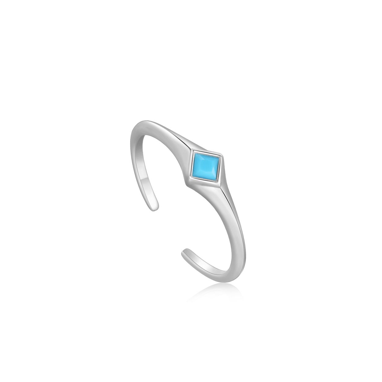 Deze 925 sterling zilveren Turquoise Mini Signet Adjustable Ring wil je elke dag dragen! De ring bestaat uit een prachtige turkoois steen en is hierdoor een echte eyecatcher. De ring is eenvoudig aan te passen naar de perfecte pasvorm. Combineer deze ring met meerdere ringen en cre�er een unieke look.

HET MERK
Ge�nspireerd door de laatste fashion trends is Ania Haie het toonaangevende sieradenmerk voor hoogkwalitatieve maar ook betaalbare zilveren sieraden. zonder op de kwaliteit in te leveren. Iedere collectie is gebaseerd op de laatste catwalktrends. waardoor Ania Haie snel tot h�t sieradenmerk voor stijlbewuste consumenten is verkozen. Elk sieraad wordt ontworpen om te combineren met andere sieraden waardoor je je eigen look kunt cre�ren. Maar ook zijn Ania Haie sieraden opvallend genoeg om op zichzelf te dragen. Sieraden uit de Ania Haie collectie zijn altijd gemaakt van 925 zilver met een finish van rhodium of van 14kt goud.

SPECIFICATIES
- Turquoise Oval Hoop Earrings
- Ring
- 925 zilver gerhodineerd
- 2.5mm
- AH R033-02H