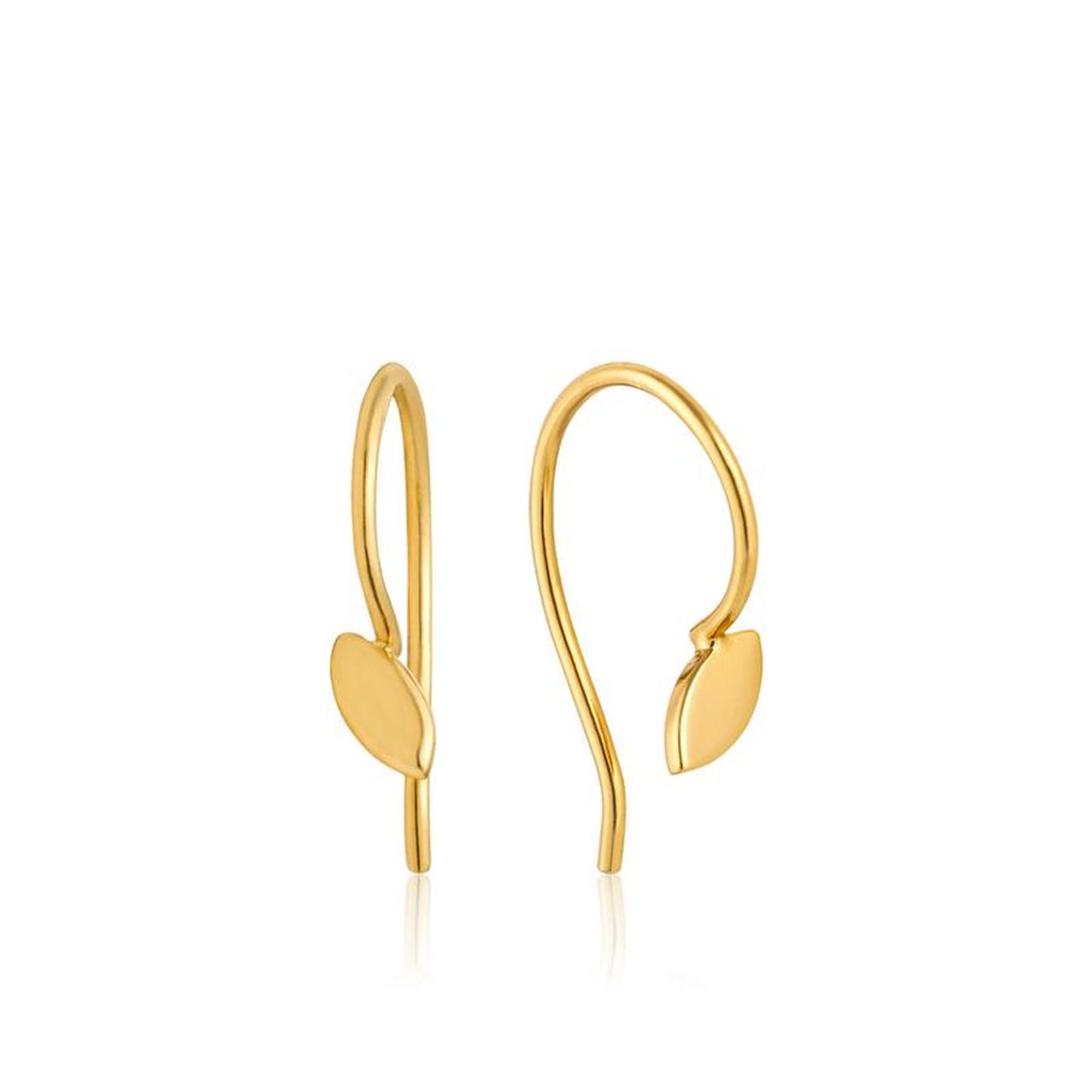 Deze Ania Haie oorhangers uit de serie All Ears zijn 925 zilver met goldplating.