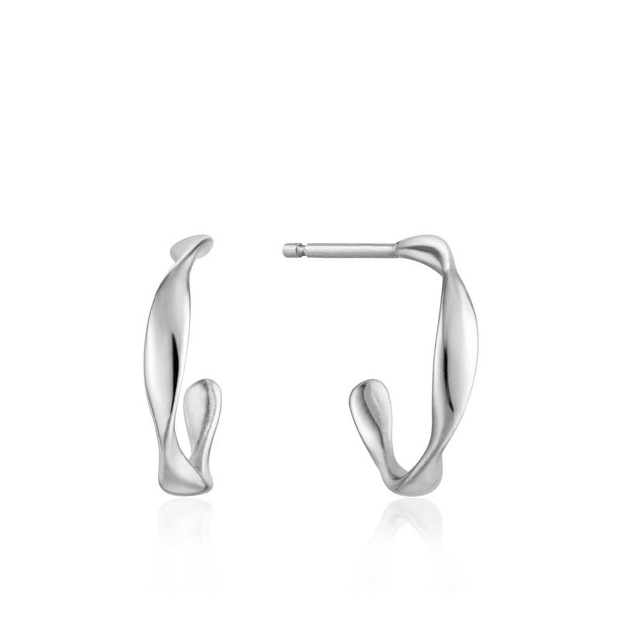 zilver oorsieraad met de naam twist mini hoop