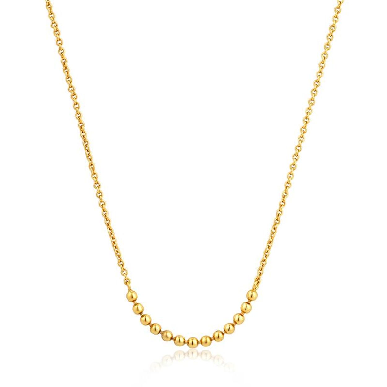 Modern Minimalism - Modern Multiple Balls Necklace Gold