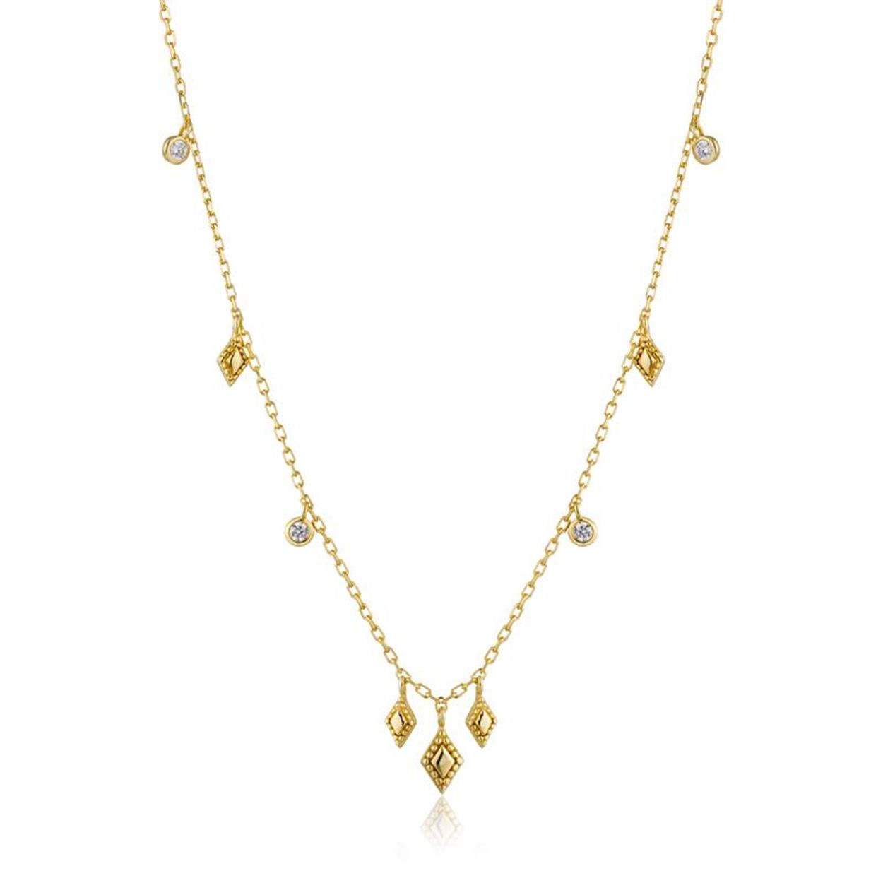 Ketting in zilver verguld.