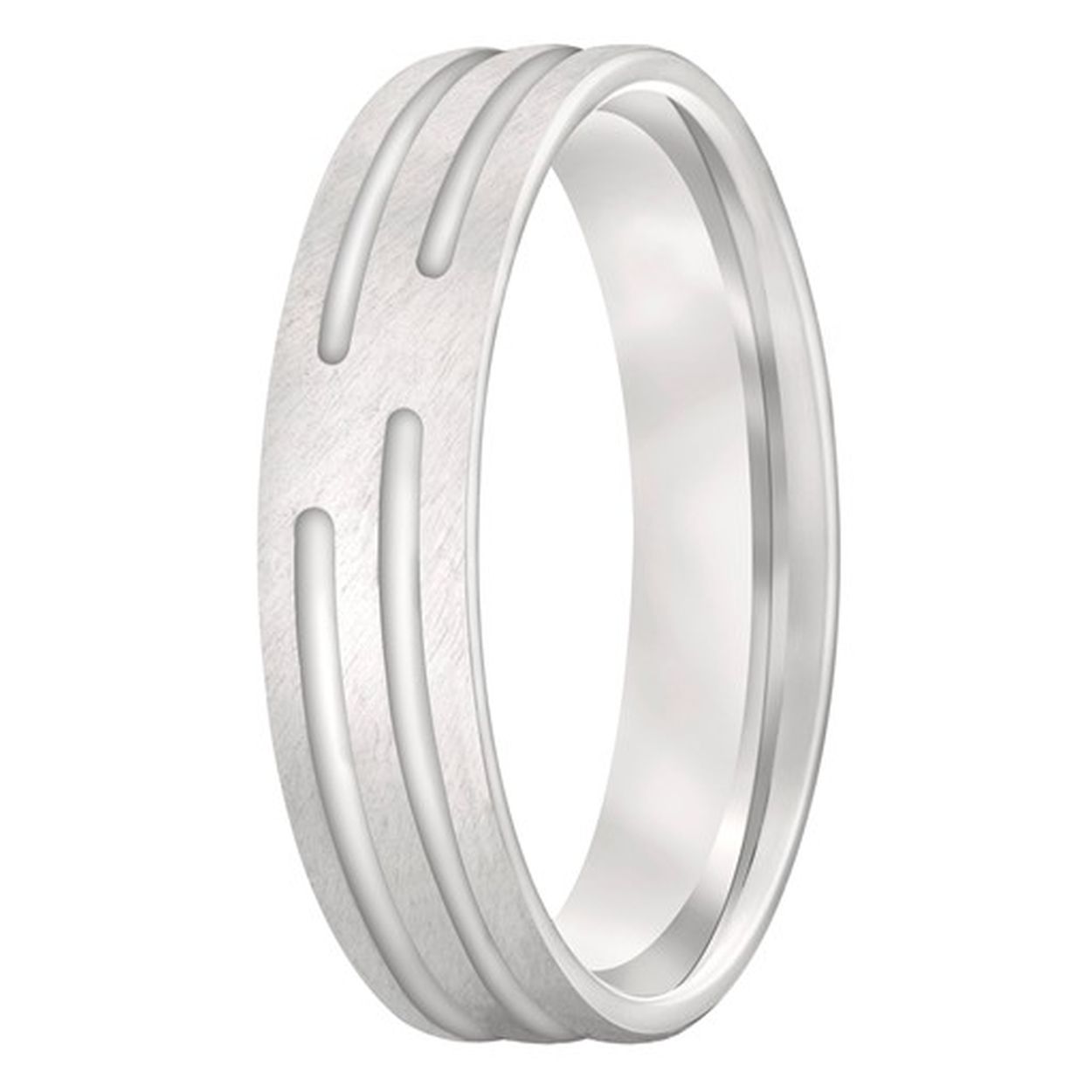 Een echte eyecatcher, dat is deze prachtige zilveren ring. De opvallende bewerkingslijnen in combinatie met de mattering geven deze ring een mooie uitstaling!