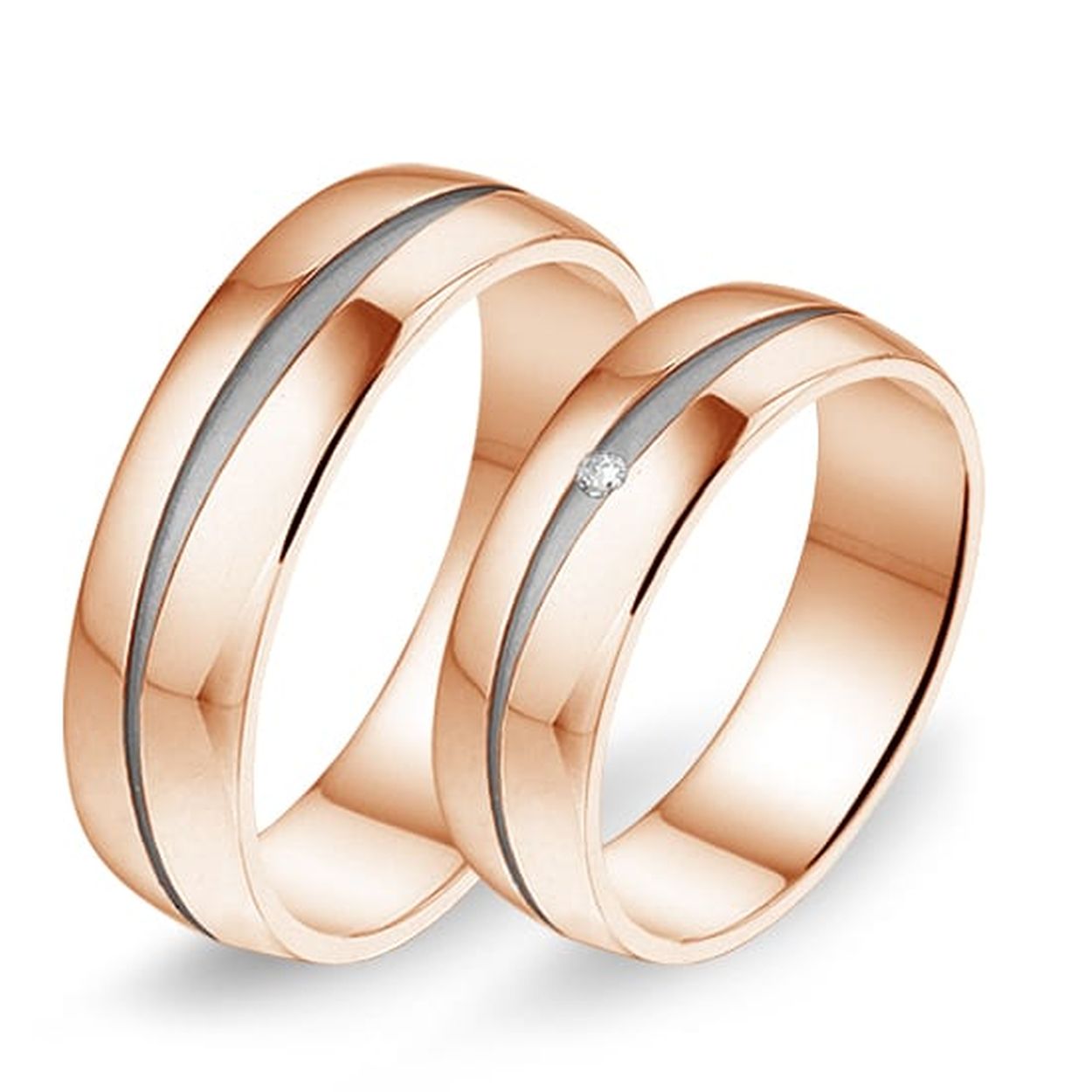 Alliance bicolor rosegoud en witgouden Trouwringen 2922. Deze ring is gemaakt van GOUD.