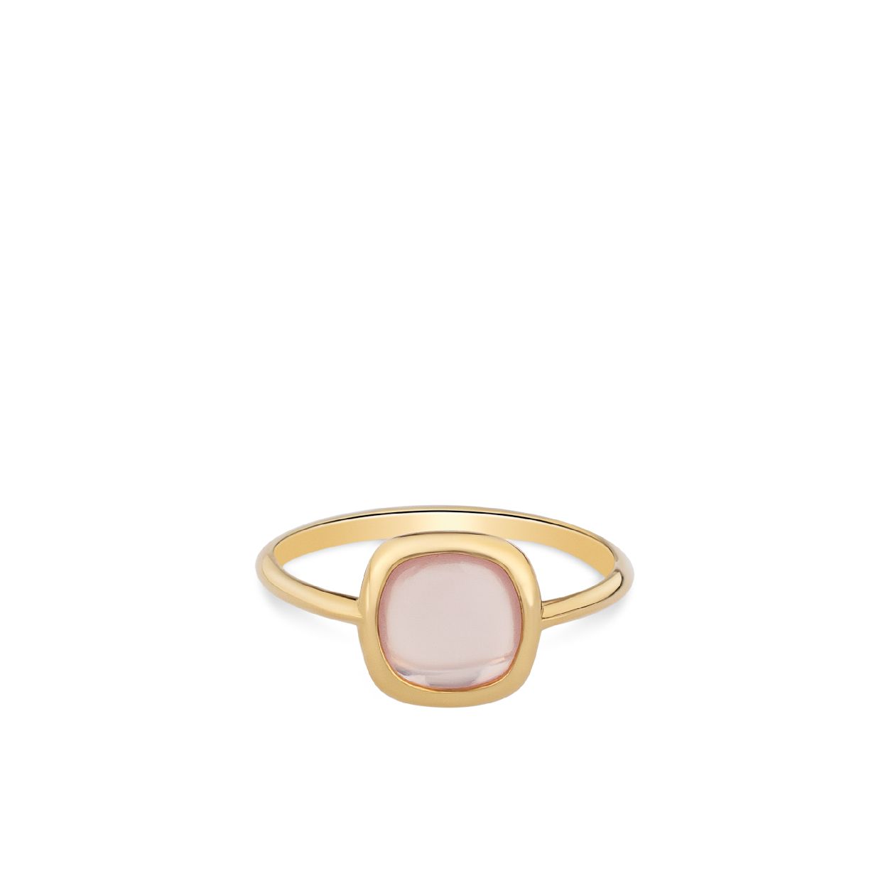 Deze ring is van het merk Italo Bottene. De kleur van het sieraad is geelgoud. Dit sieraad bevat de edelsteen: quartz. De kleur van deze edelsteen is: roze.