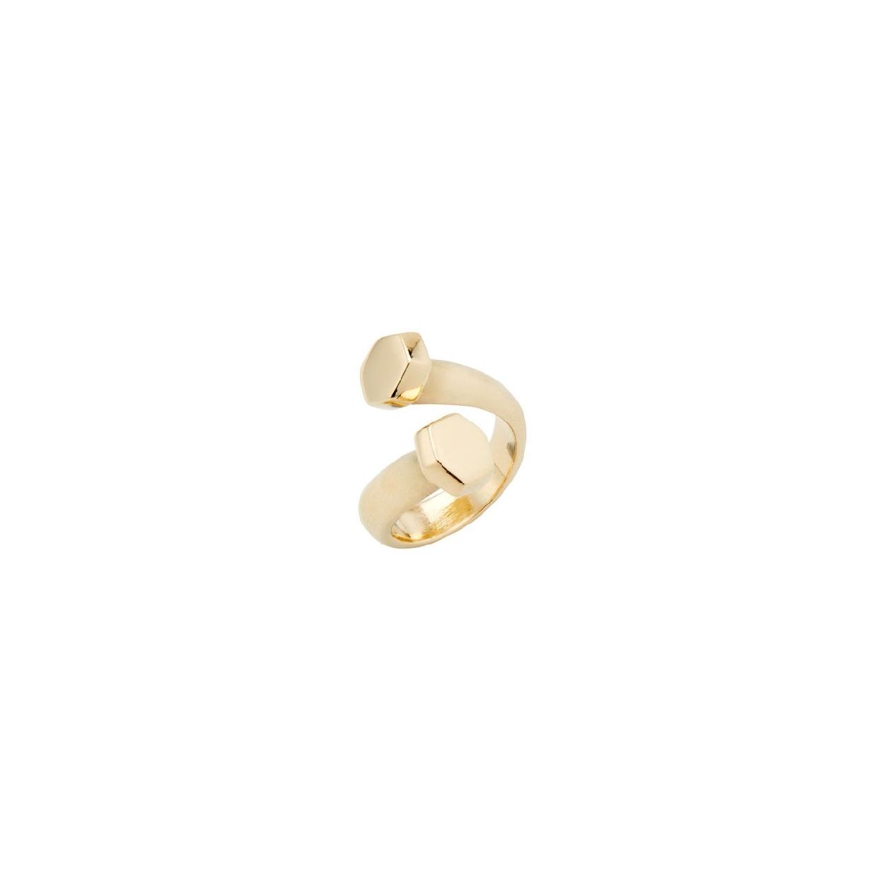 Deze ring is van het merk UNO de 50. Het is een damessieraad gemaakt van metaal. De ring is goud van kleur. De maat van het sieraad is 18.