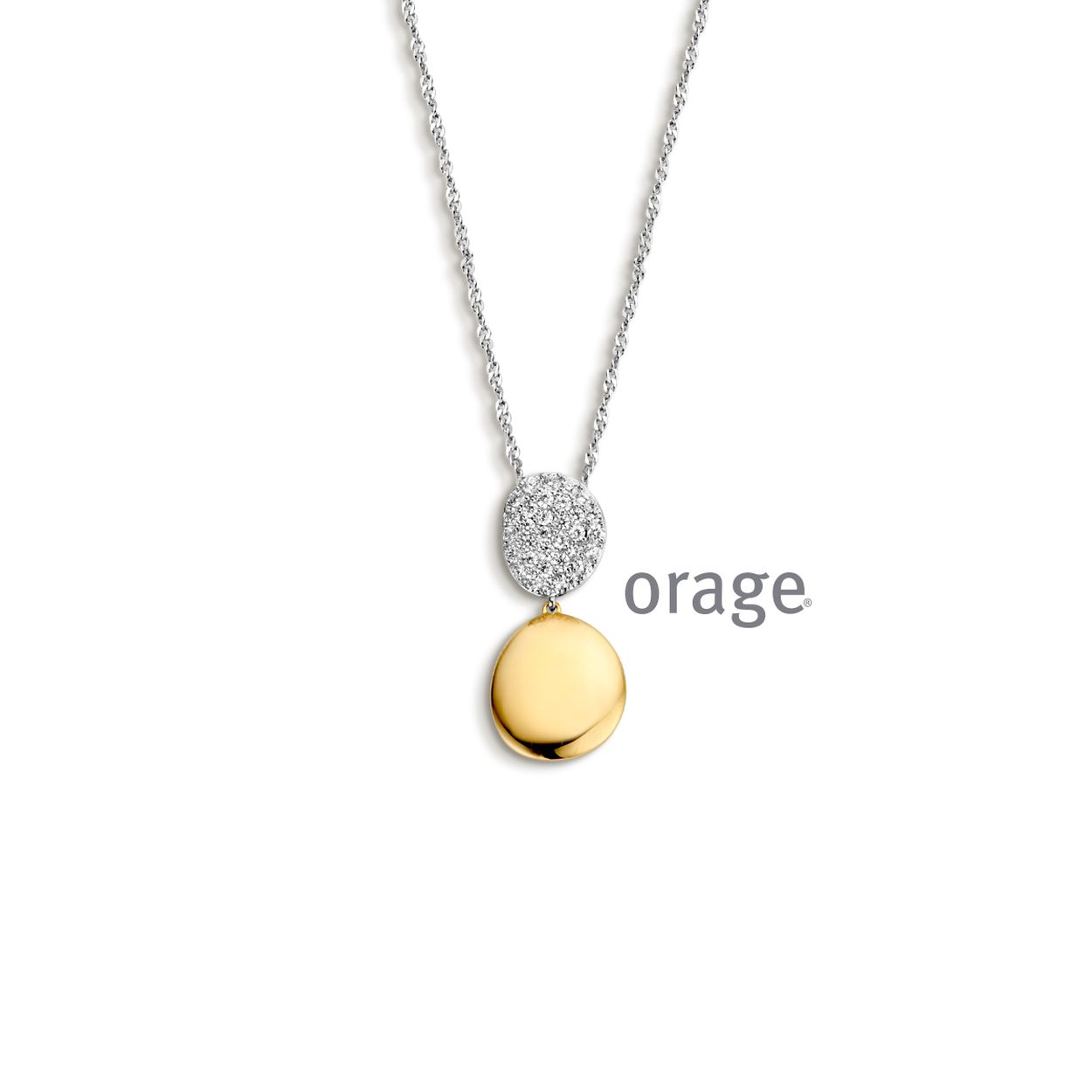 AP041 Ketting bicolor geel (V/14)
