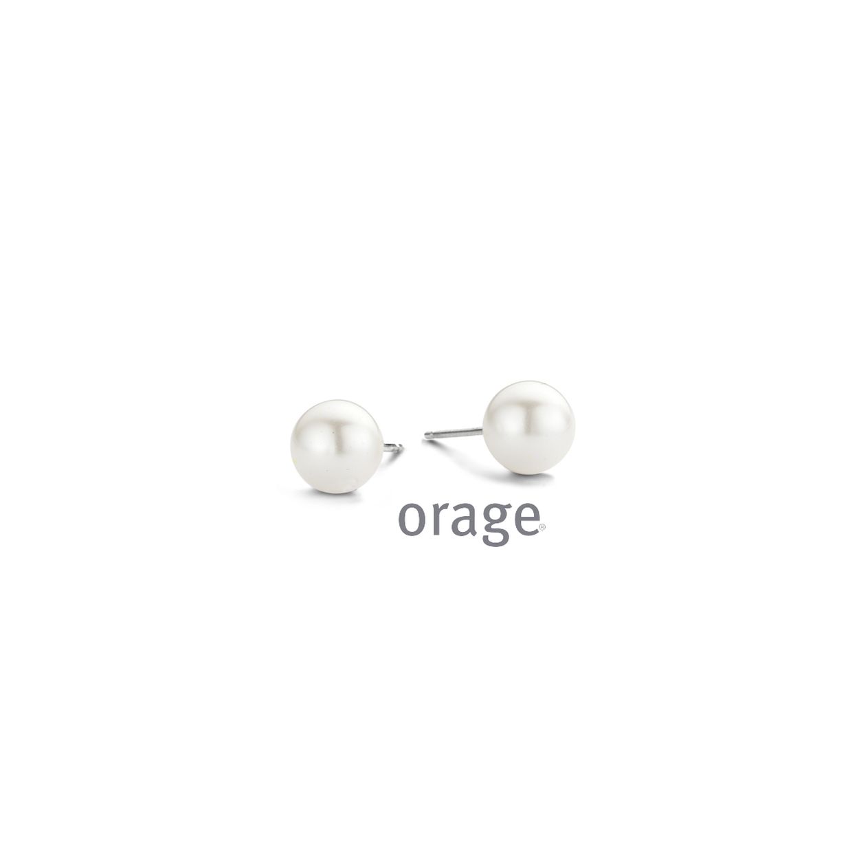 AR010 Oorringen parel 8mm 925 rh (V/39)