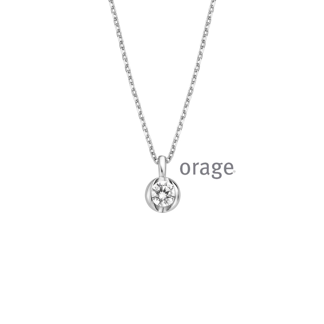 Zilveren ketting met hanger en zirkonium - Verstelbare lengte: 40cm - 45 cm
Bijhorende oorstekers ook verkrijgbaar