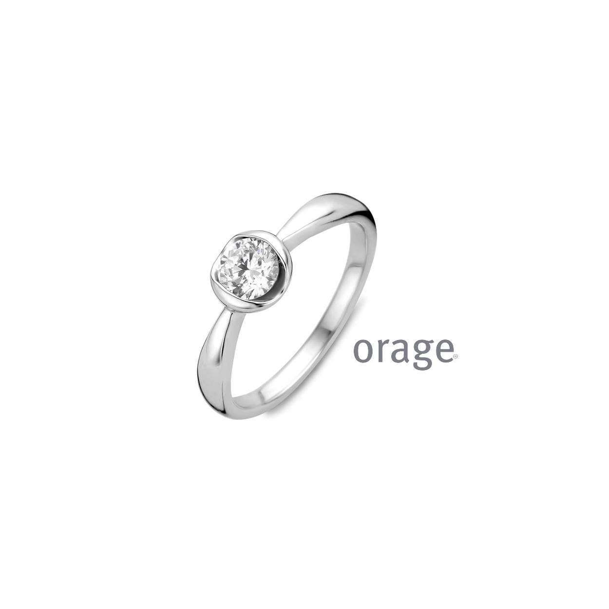 Zilveren ring met zirkonium - maat 50 (niet uw maat? Wij bestellen deze ring op uw maat)