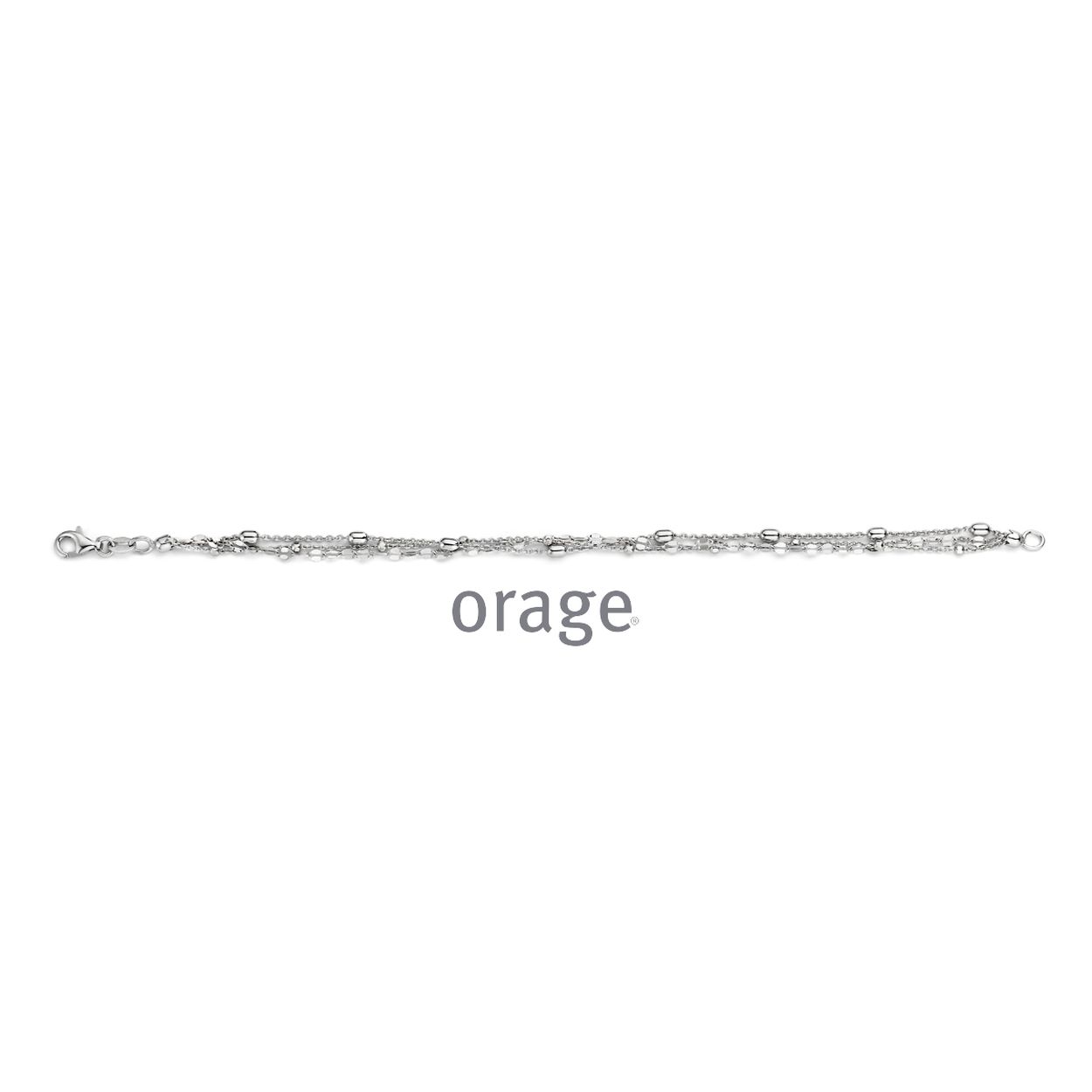 Trendy zilveren armband - Lengte: 19 cm