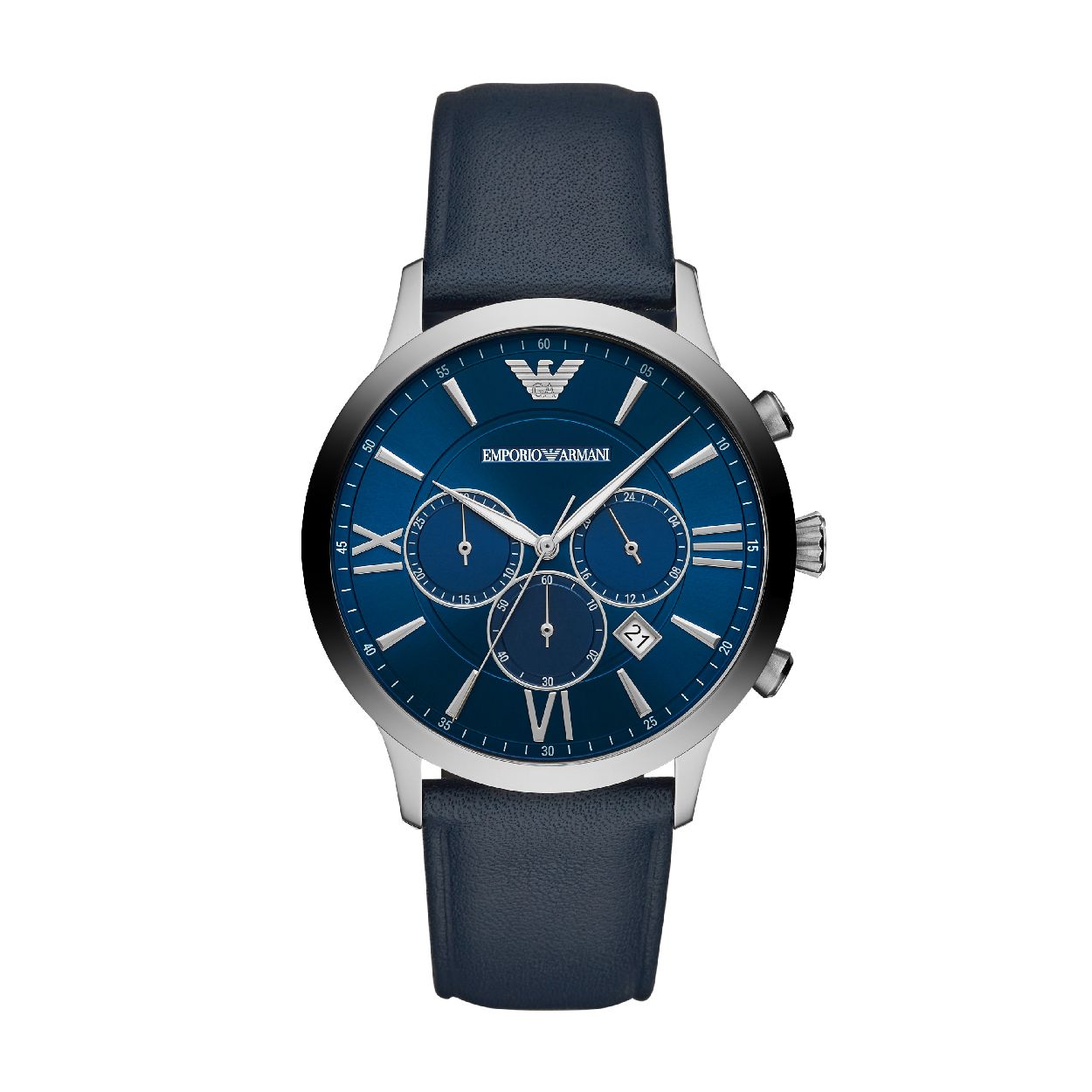 Dit herenhorloge is van het merk Emporio Armani. Het is een chrono horloge met een band gemaakt van leer. De diameter van de kast is 43 mm.
De verdere specificaties van het horloge zijn als volgt:
Bandbreedte (mm): 22
Kastmateriaal: edelstaal
Techniek: quartz