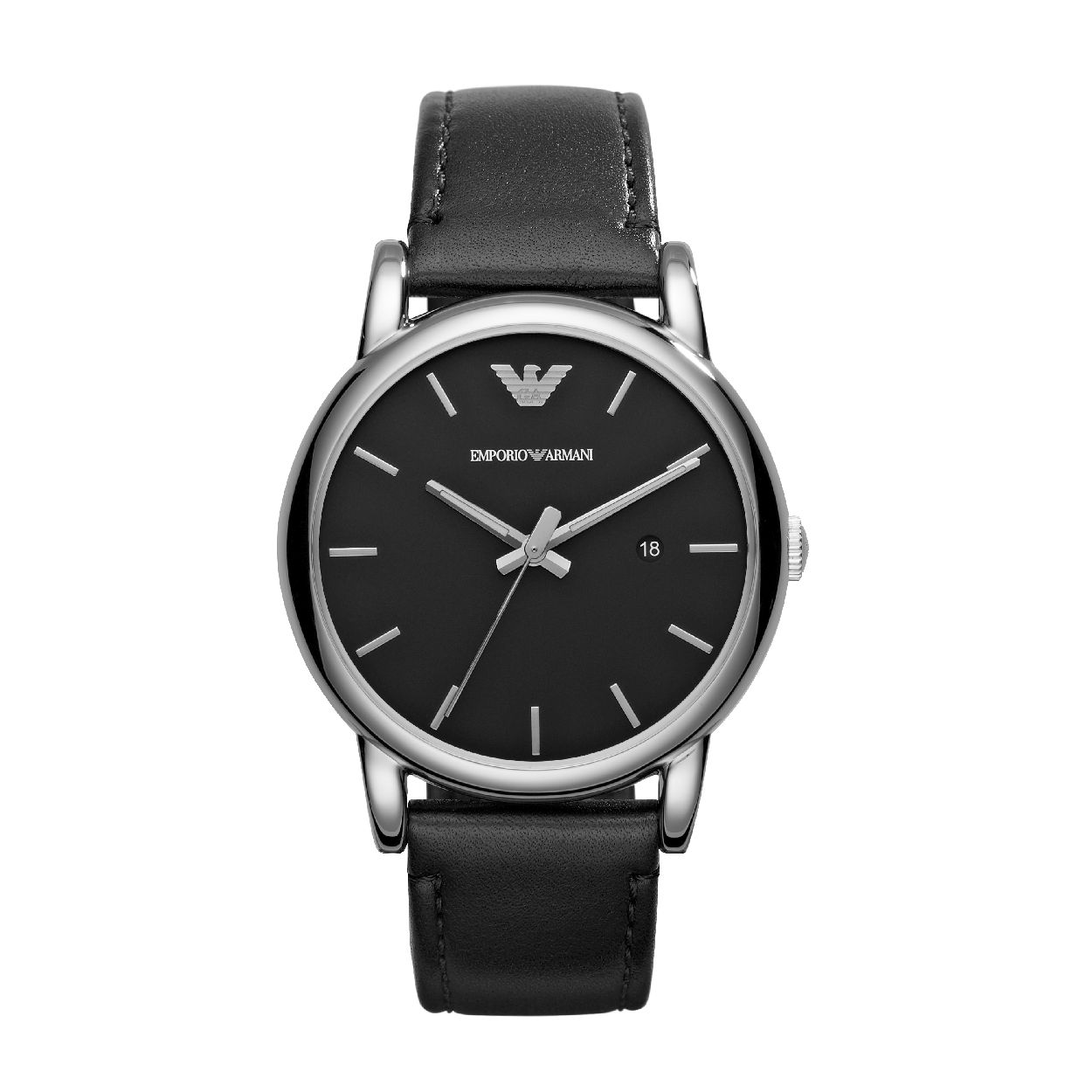Dit herenhorloge is van het merk Emporio Armani. Het is een  horloge met een band gemaakt van leer. De diameter van de kast is 41 mm.
De verdere specificaties van het horloge zijn als volgt:
Bandbreedte (mm): 20
Kastmateriaal: edelstaal
Techniek: quartz