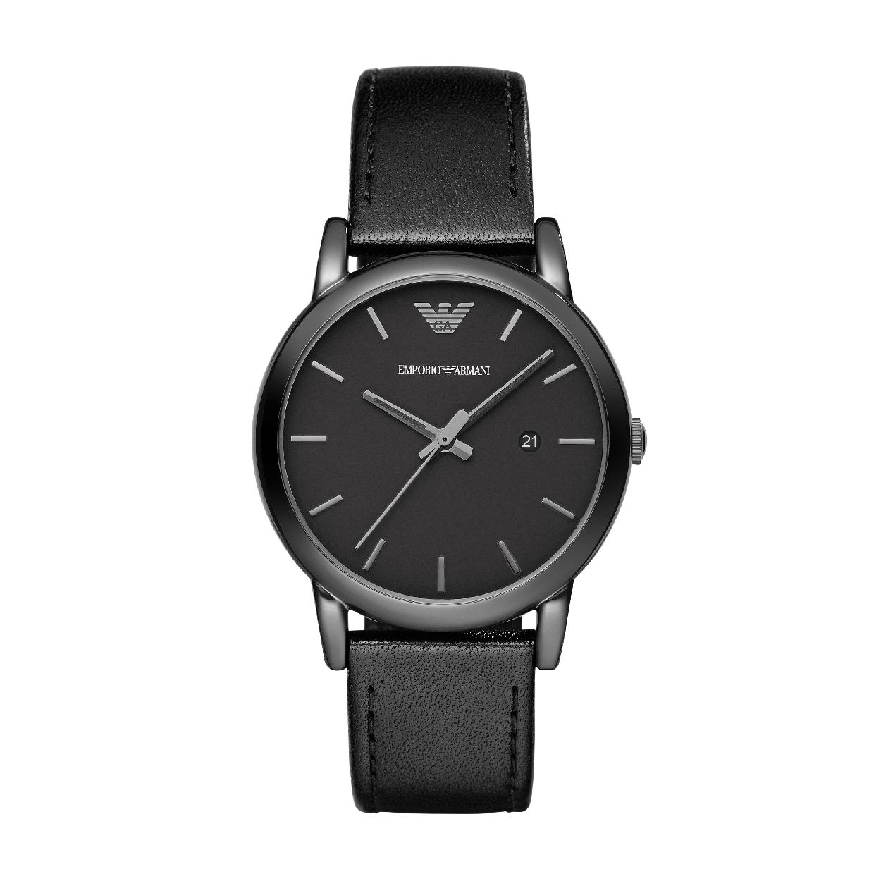 Dit herenhorloge is van het merk Emporio Armani. Het is een  horloge met een band gemaakt van leer. De diameter van de kast is 41 mm.
De verdere specificaties van het horloge zijn als volgt:
Bandbreedte (mm): 22
Kastmateriaal: edelstaal
Techniek: quartz