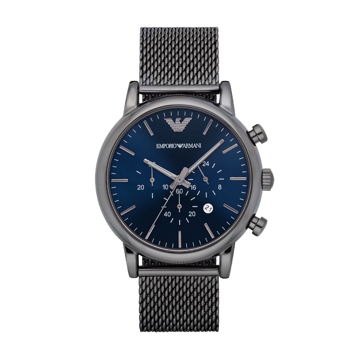 Dit herenhorloge is van het merk Emporio Armani. Het is een chrono horloge met een band gemaakt van edelstaal . De diameter van de kast is 46 mm.
De verdere specificaties van het horloge zijn als volgt:
Bandbreedte (mm): 22
Kastmateriaal: edelstaal
Techniek: quartz