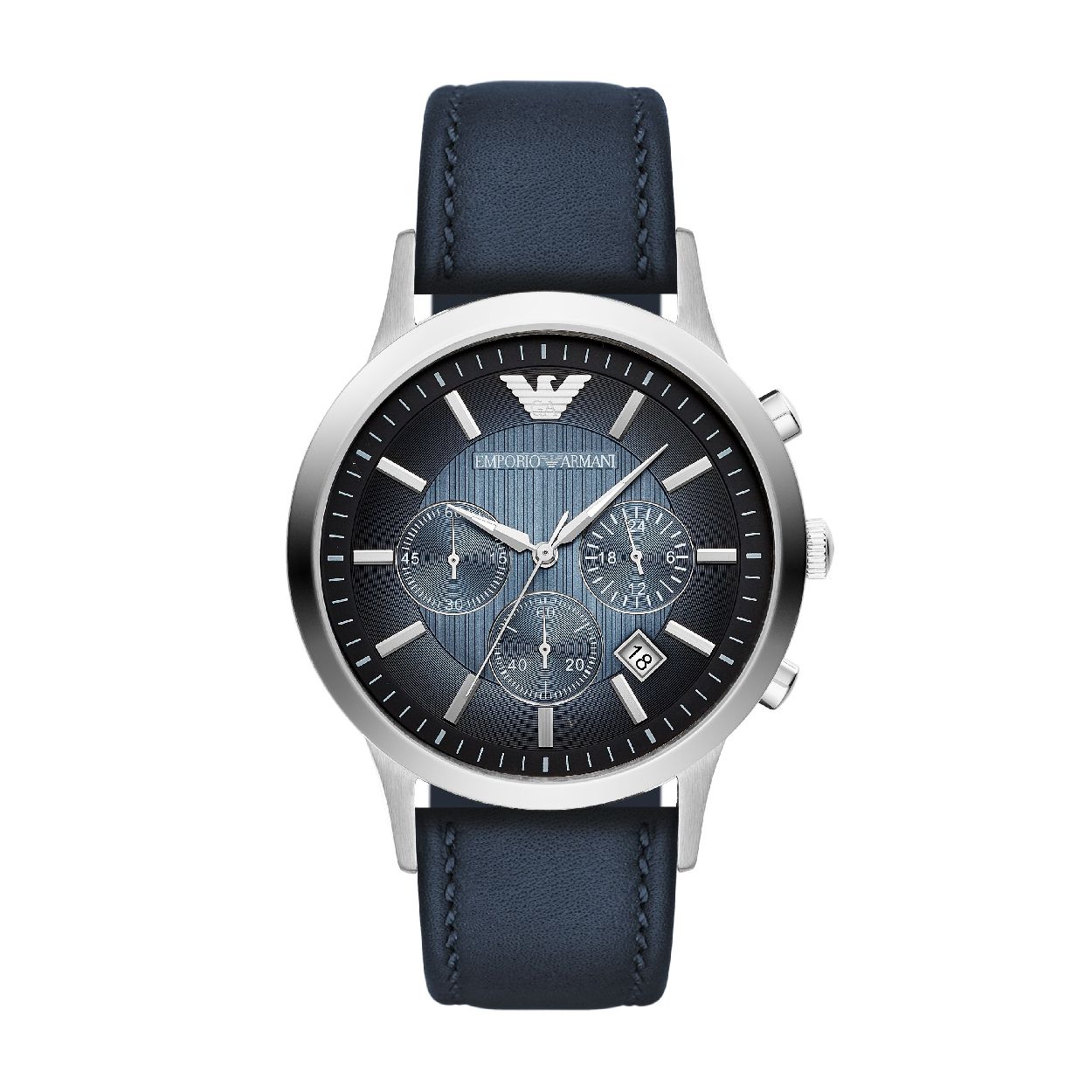 Dit herenhorloge is van het merk Emporio Armani. Het is een chrono horloge met een band gemaakt van leer. De diameter van de kast is 43 mm.
De verdere specificaties van het horloge zijn als volgt:
Bandbreedte (mm): 22
Kastmateriaal: edelstaal
Techniek: quartz