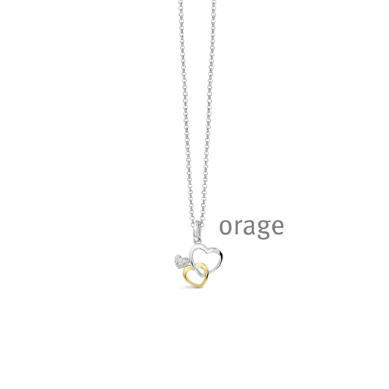 Deze collier is van het merk Orage. Het is een damessieraad gemaakt van zilver. De collier is geel van kleur.