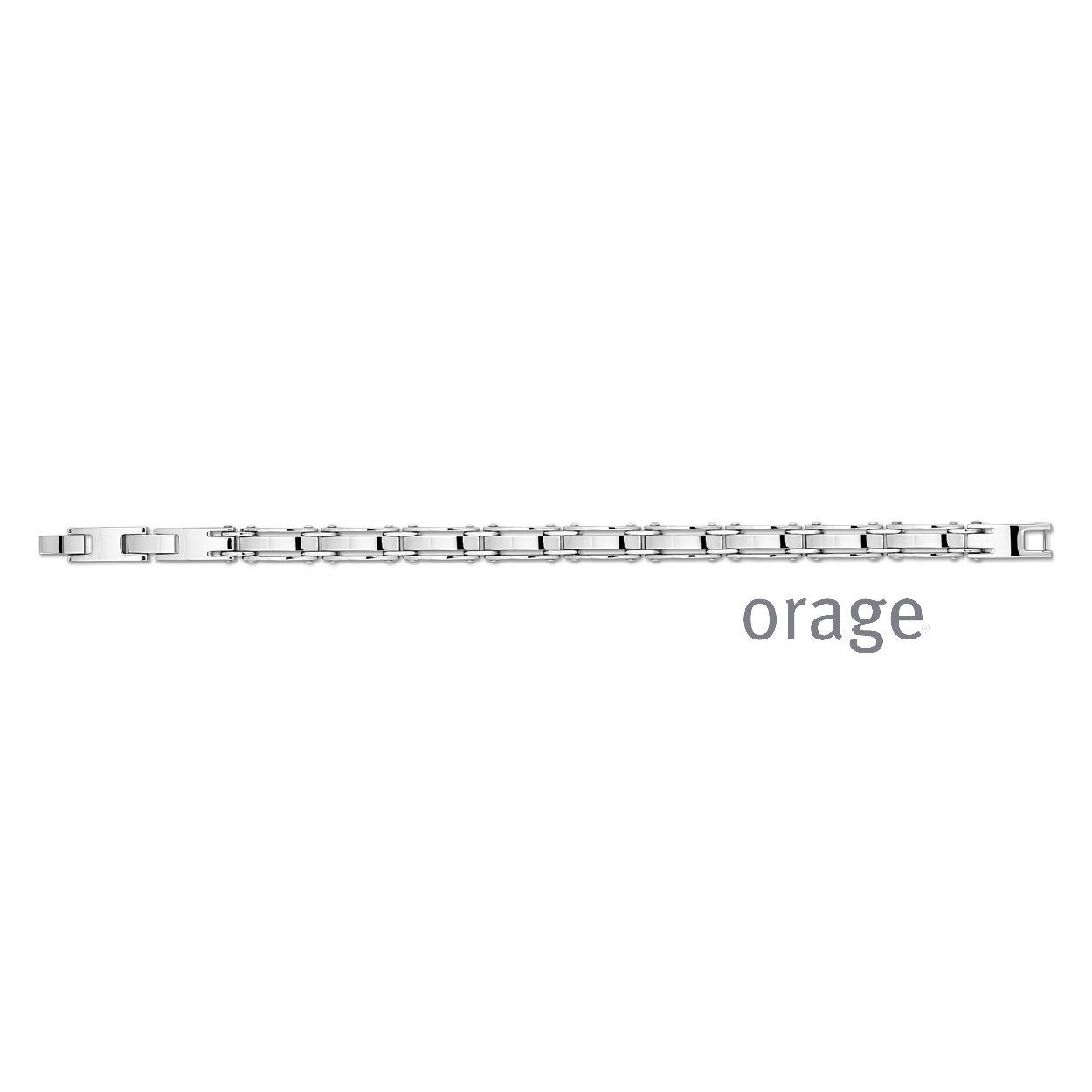 Deze armband is van het merk Orage. Het is een herensieraad gemaakt van edelstaal.