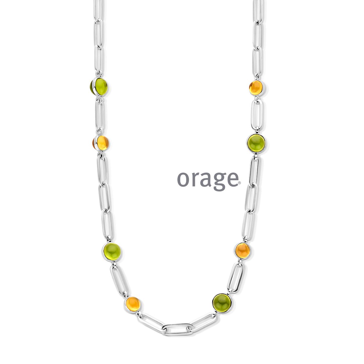 AT236 Ketting geel groen 925 rh cz (V/15)