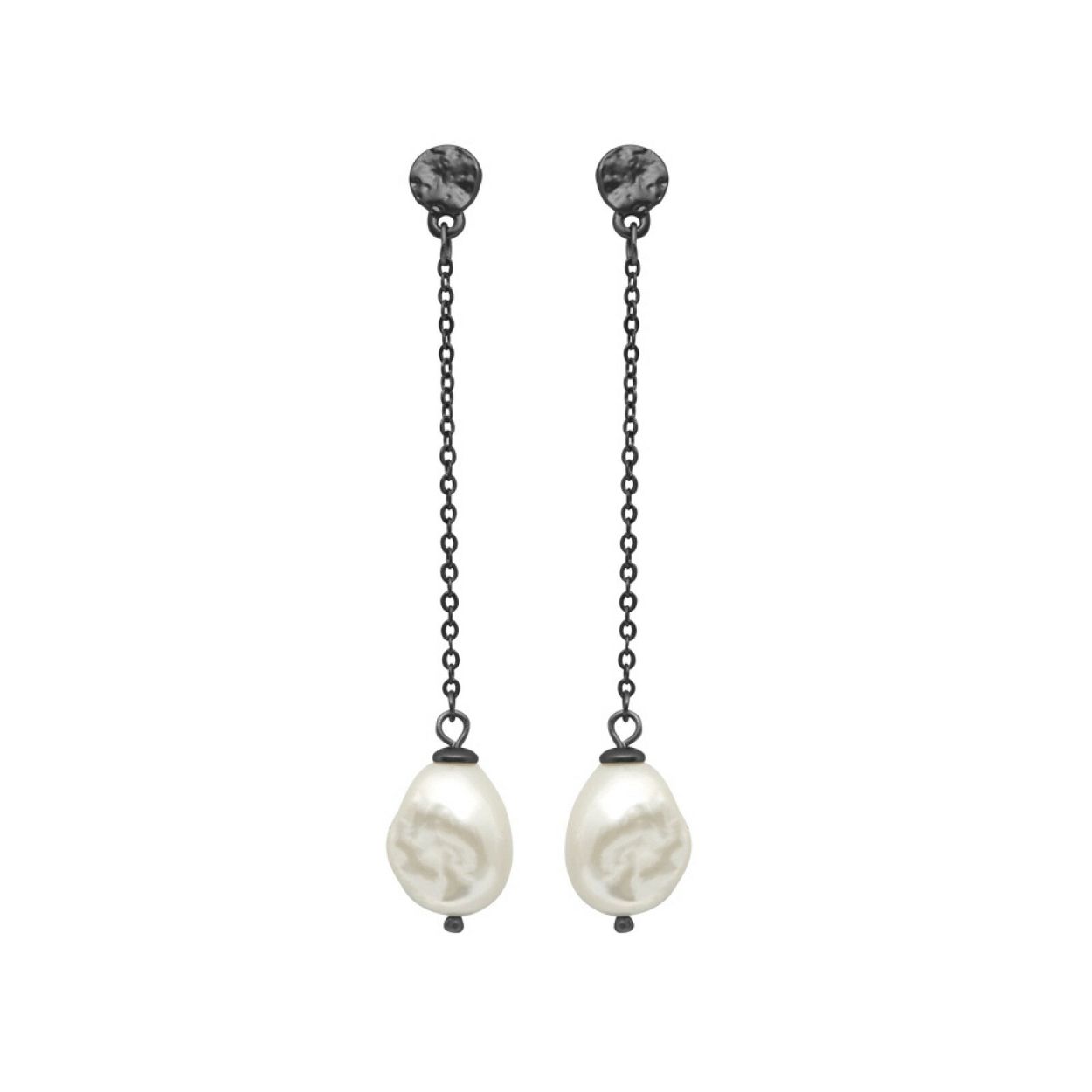 Deze Oorbellen van het merk Dansk heeft de kleur Antraciet. Dansk Audrey Chain Earring Hematite Plating