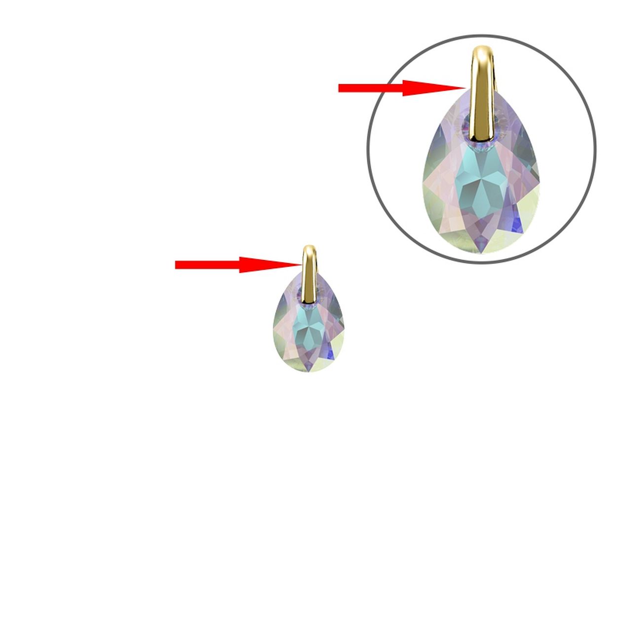MY iMenso Gold bail voor een Pera & Tonda kleine versie 8&9mm