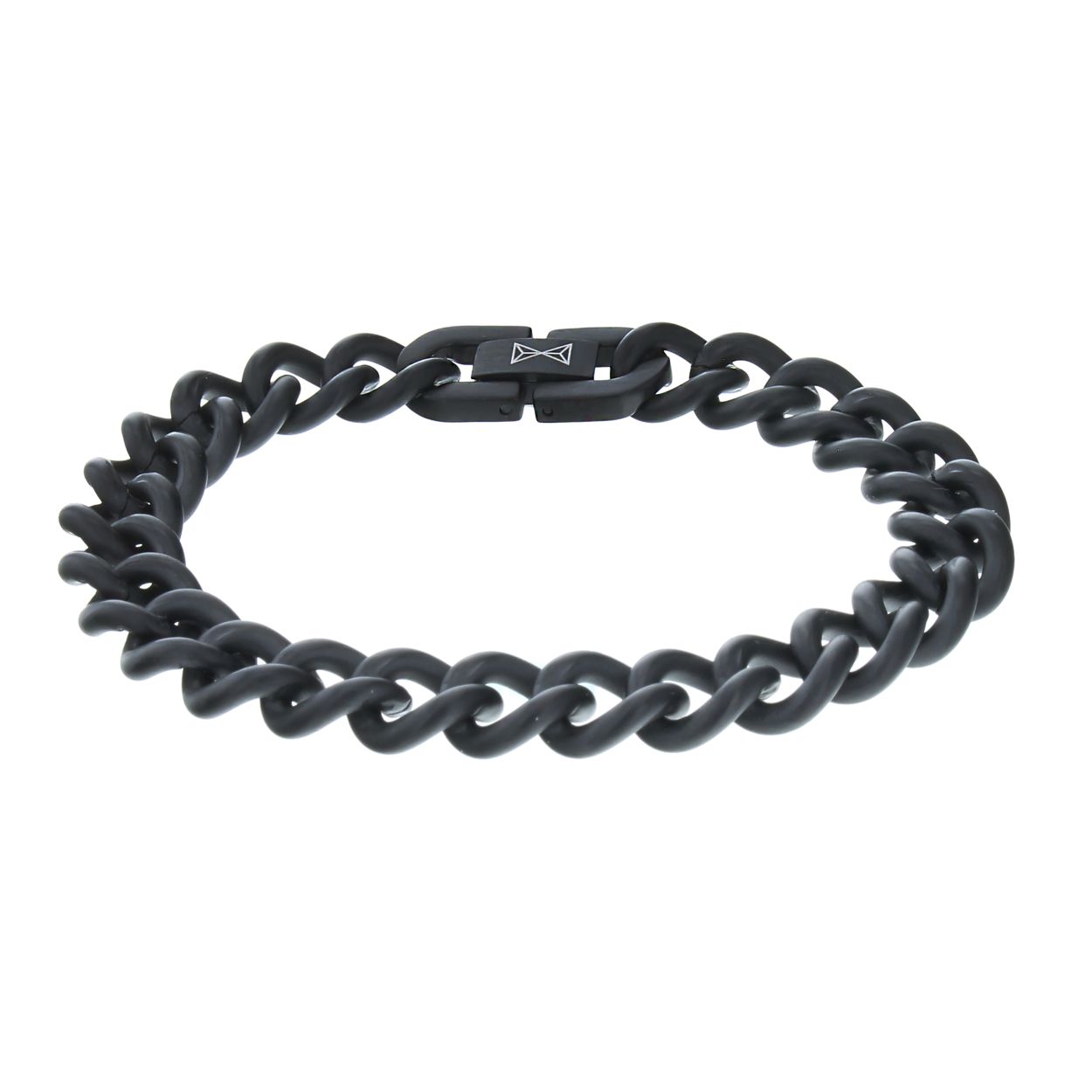 Metaal afwerking: verticale satijn
Plating: Black IP
Materiaal sluiting 316L Edelstaal
Maat cm 19.5
