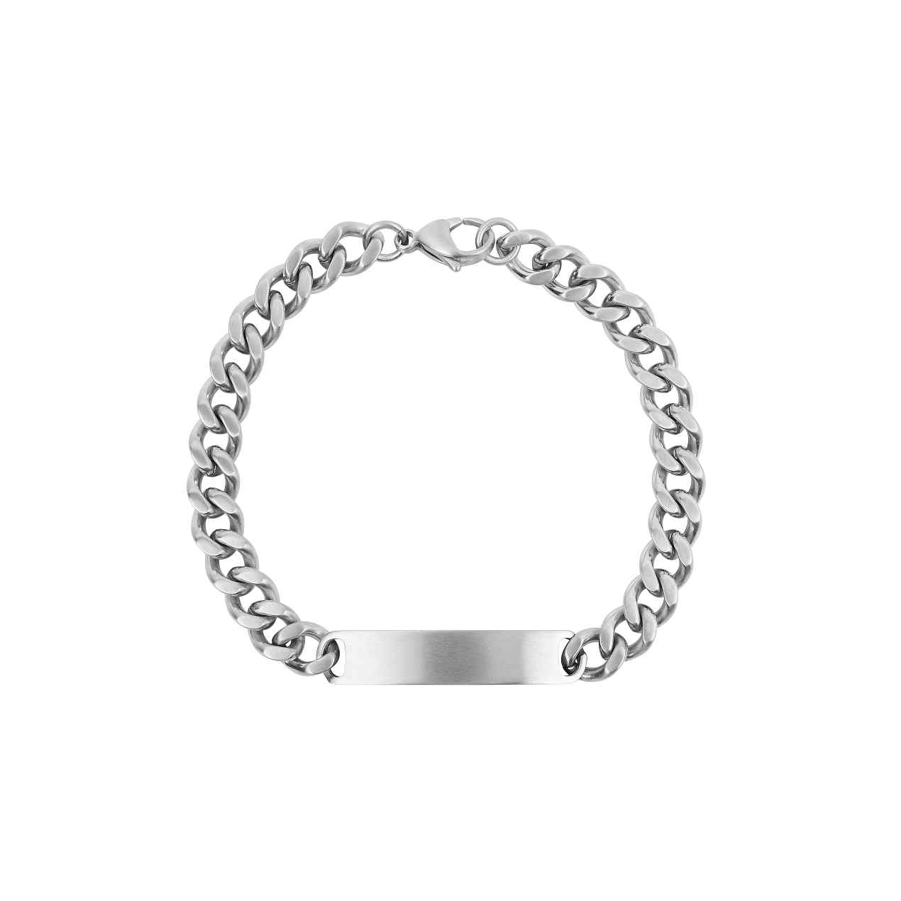 Armband Gourmette Eight Satin Identity - Inox  (21.0cm)