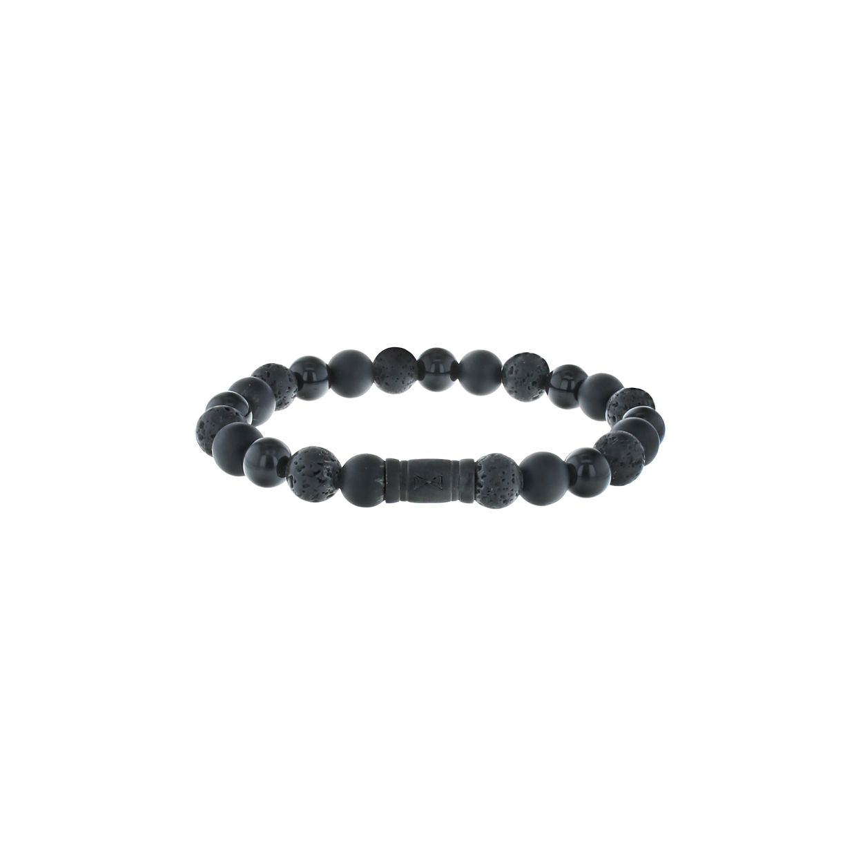 Metaal afwerking: Zwart IP Zandstralen
Plating: Black IP
Materiaal sluiting 925 Sterling Silver
Maat cm 19
Breedte 8mm
