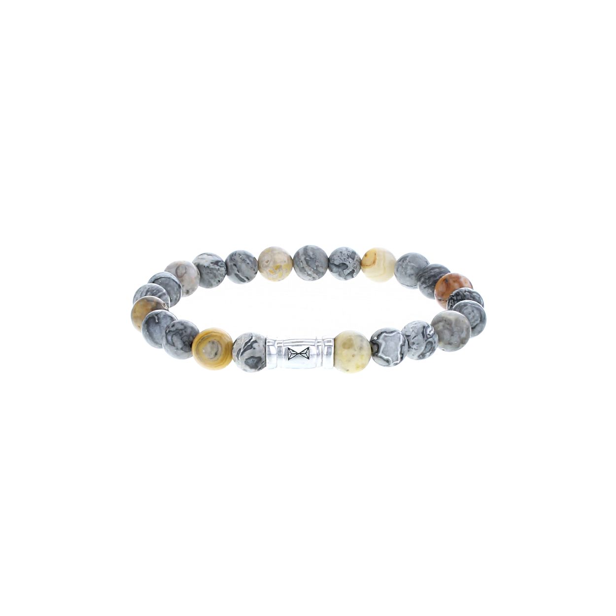 Metaal afwerking: Zilveren borstel
Plating: geen
Materiaal sluiting 925 Sterling Silver
Maat cm 17.5
Breedte 8mm
