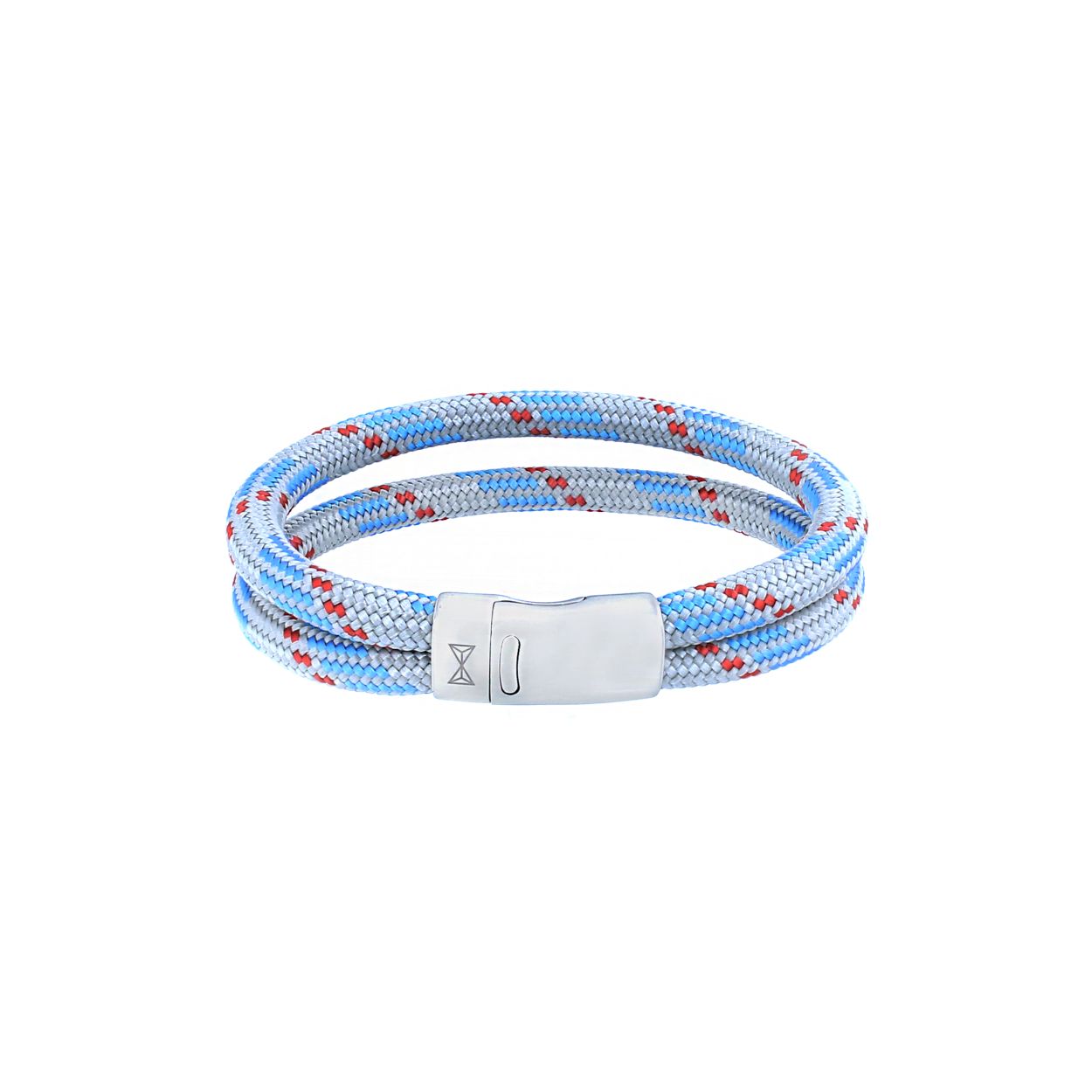 Metaal afwerking: verticale satijn
Plating: geen
Materiaal sluiting 316L Edelstaal
Maat cm 22.5
Breedte 2 x 6mm
rope
