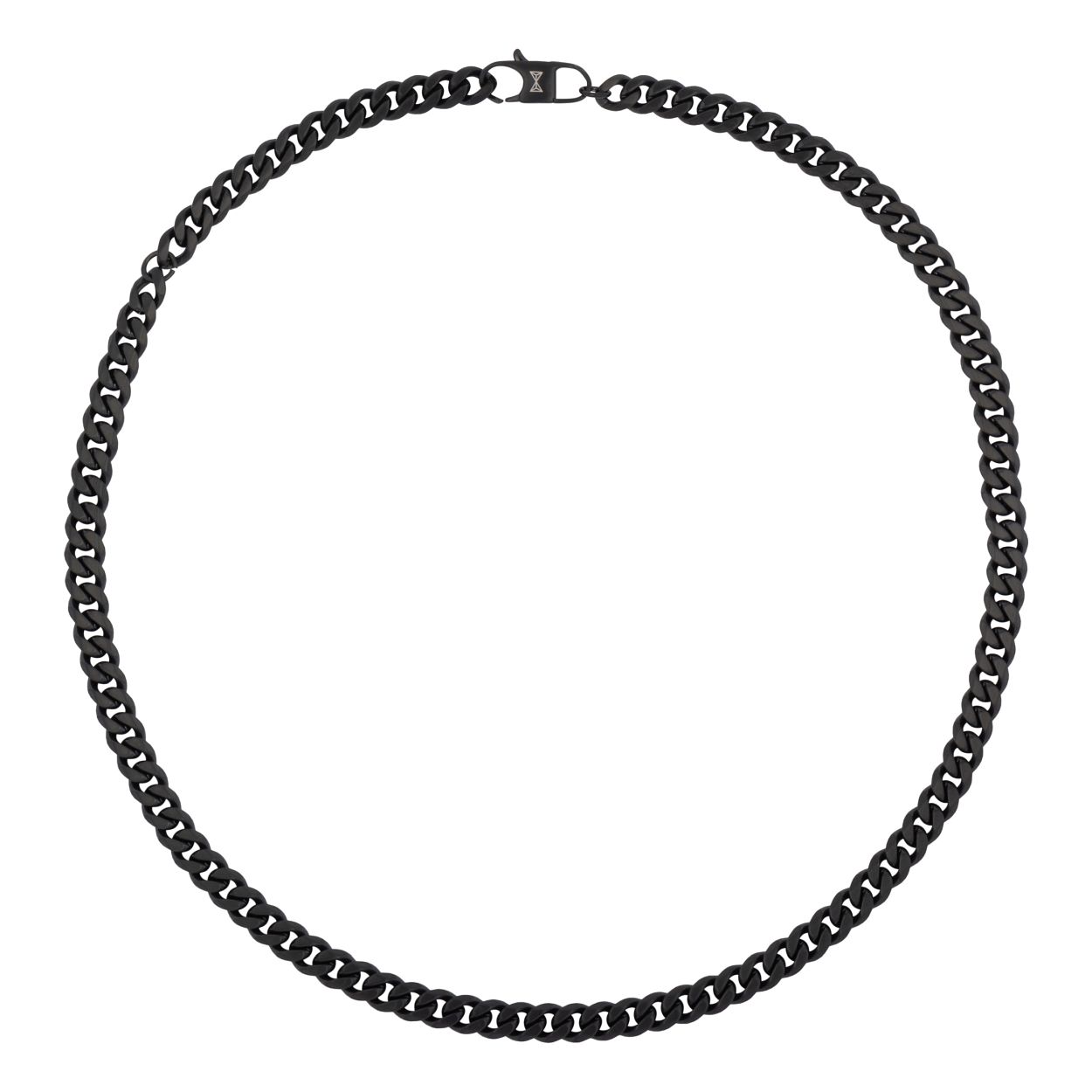 Necklace Gourmette Eight - Noir (50+10cm)