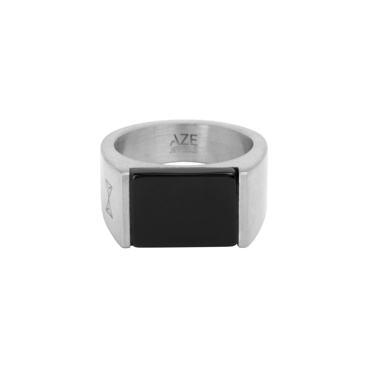Ring Signet Rocks Onyx - Inox (20 / 63)