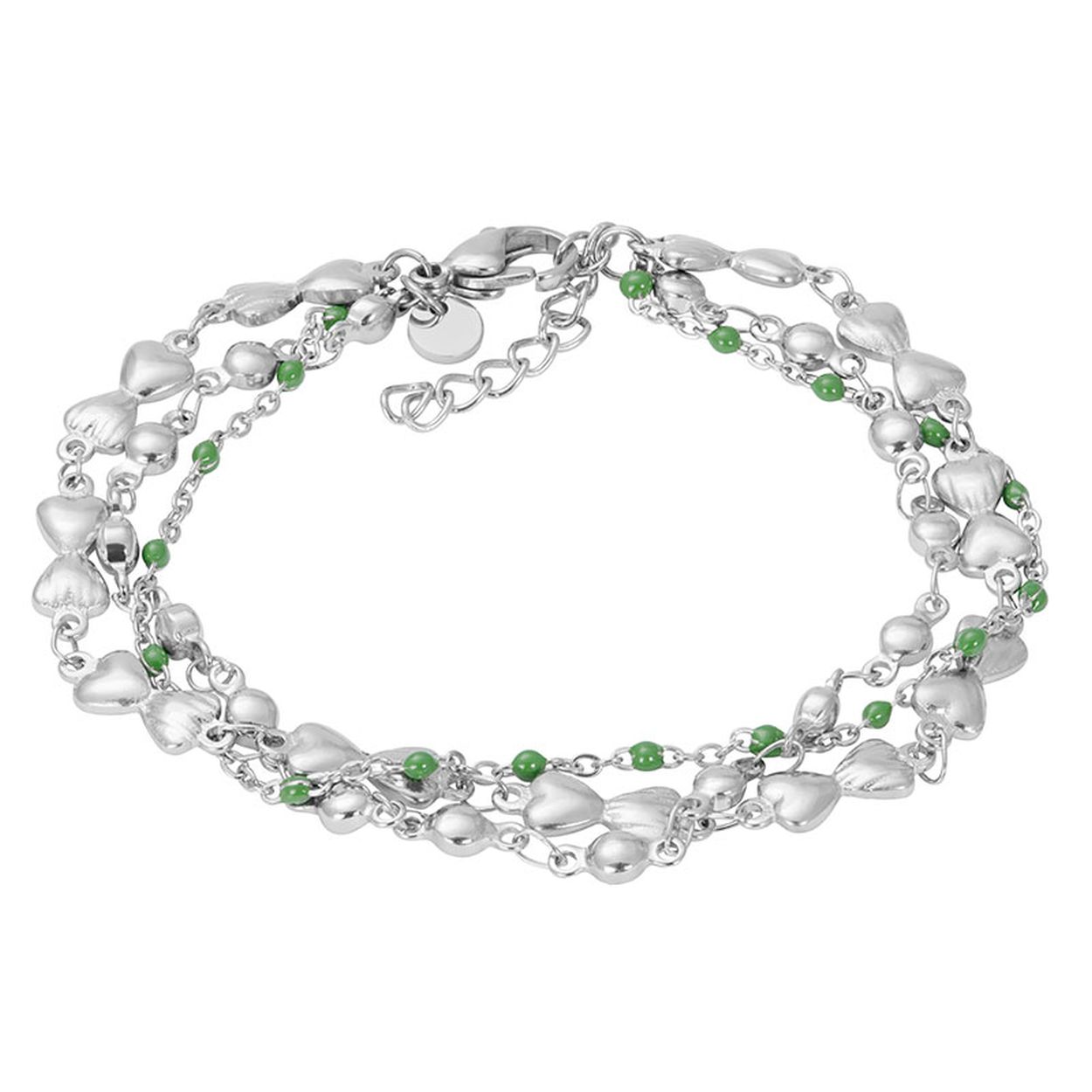 Armband Botswana (groen bedels)
