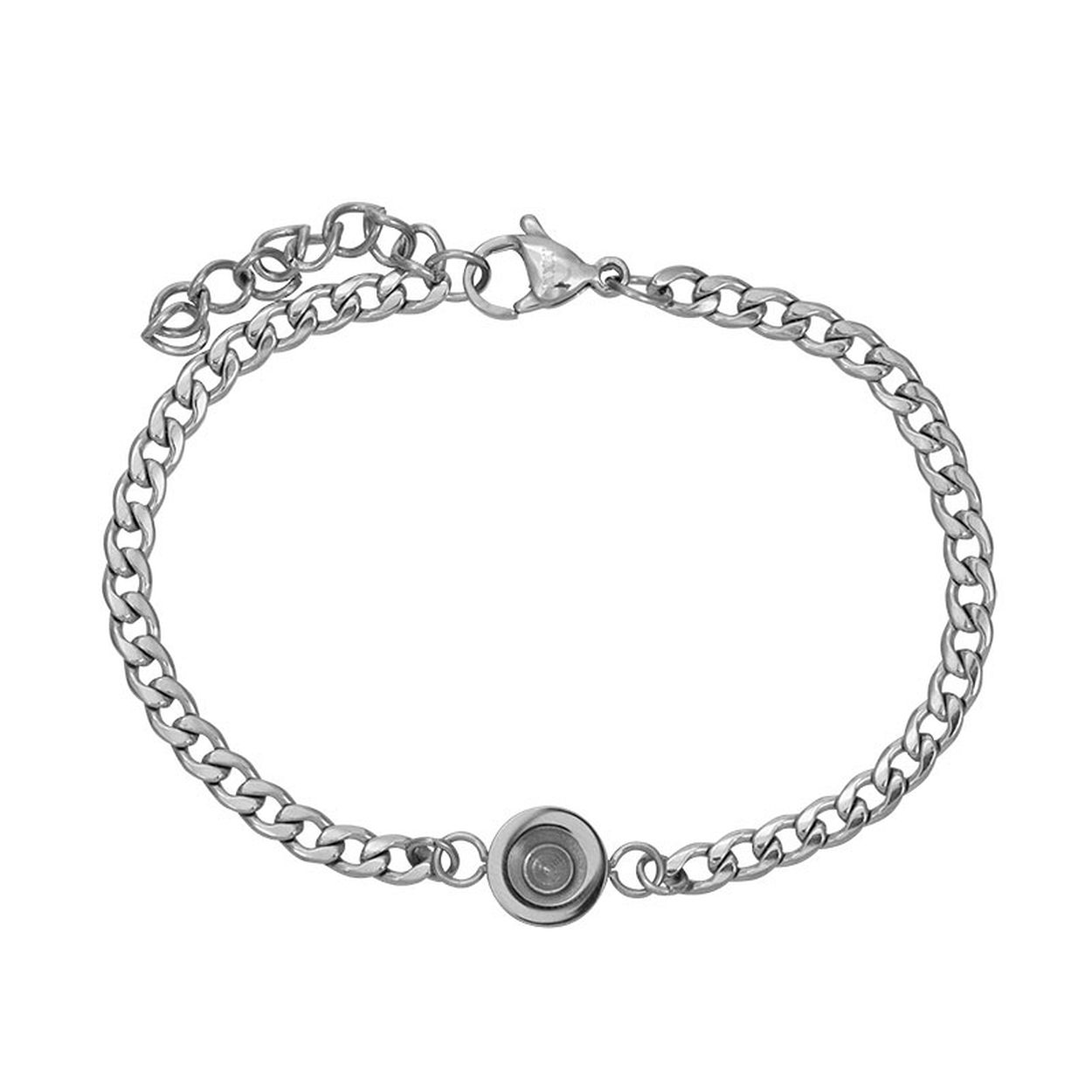 Deze armband is van het merk iXXXi JEWELRY. Het is een damessieraad gemaakt van edelstaal. De armband is zilver van kleur.