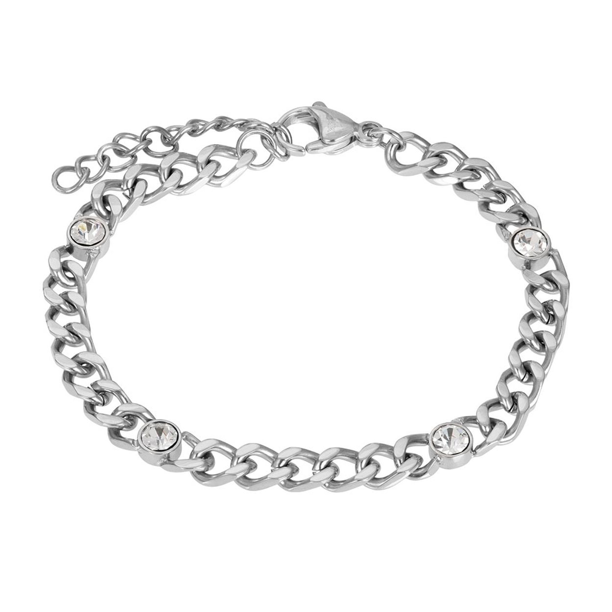 Dit is een zilverkleurige armband in maat 17 uit de collectie  Happy