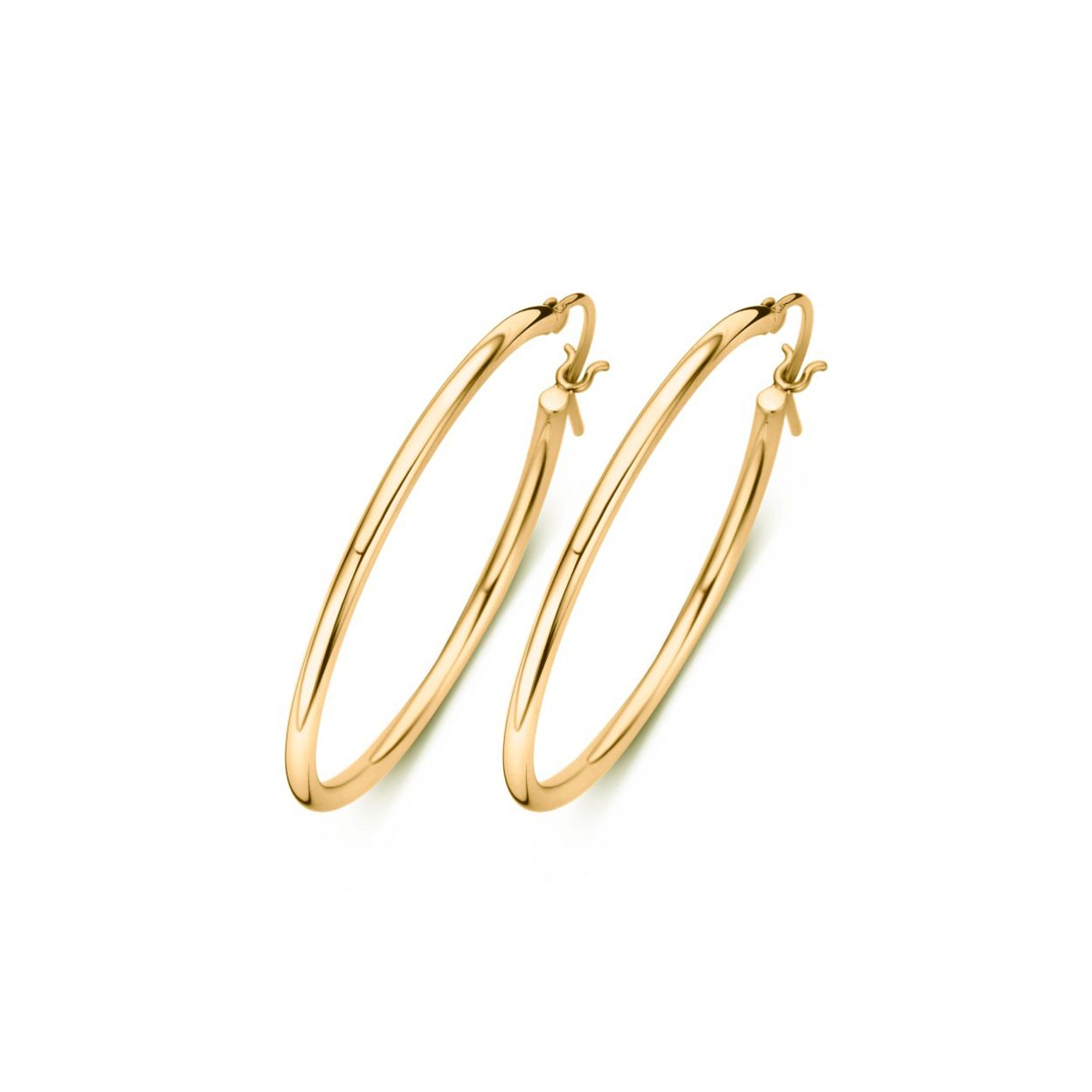 Zilveren 18 karaat vergulde creolen 50mm Naiomy Moments