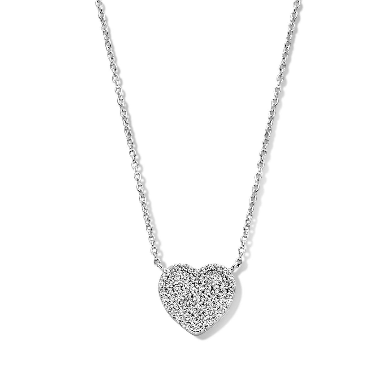 Ketting + hanger met hart en zirconium Naiomy Moments